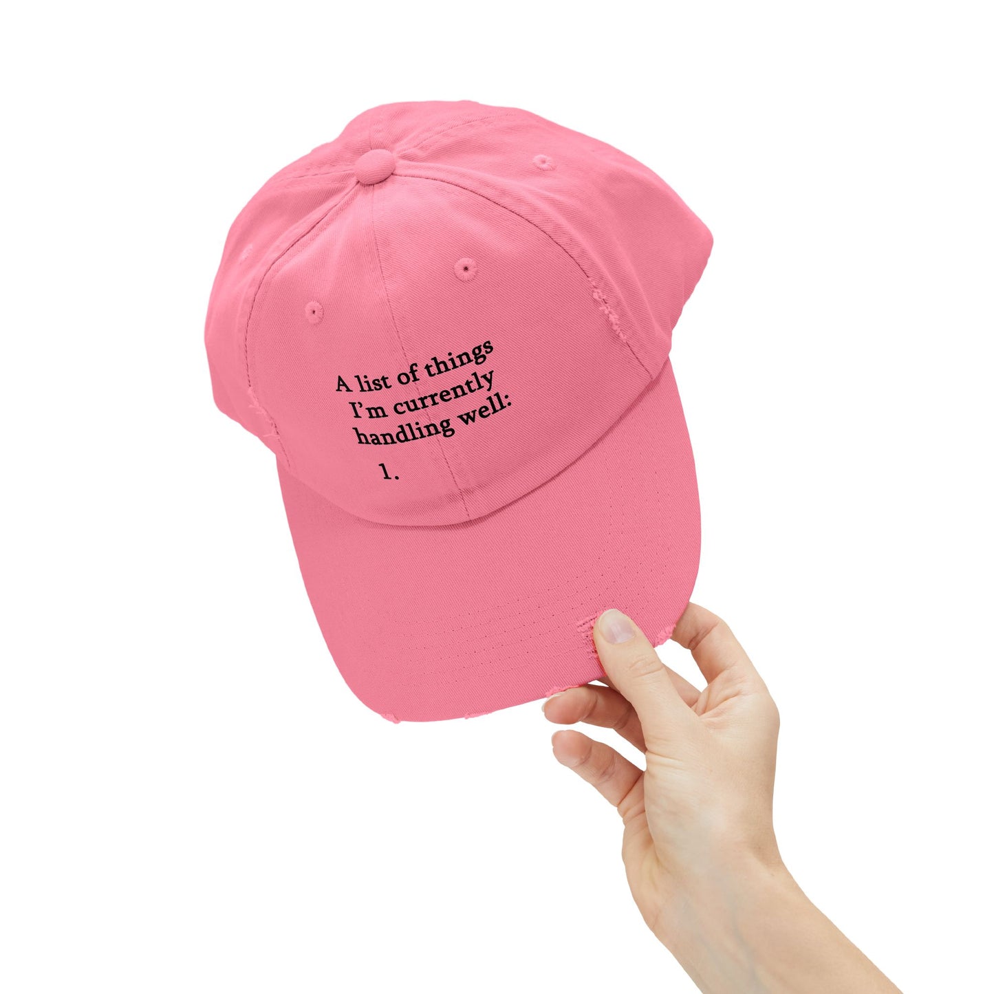 "A List" Distressed Cap —  Funny Truth Hat