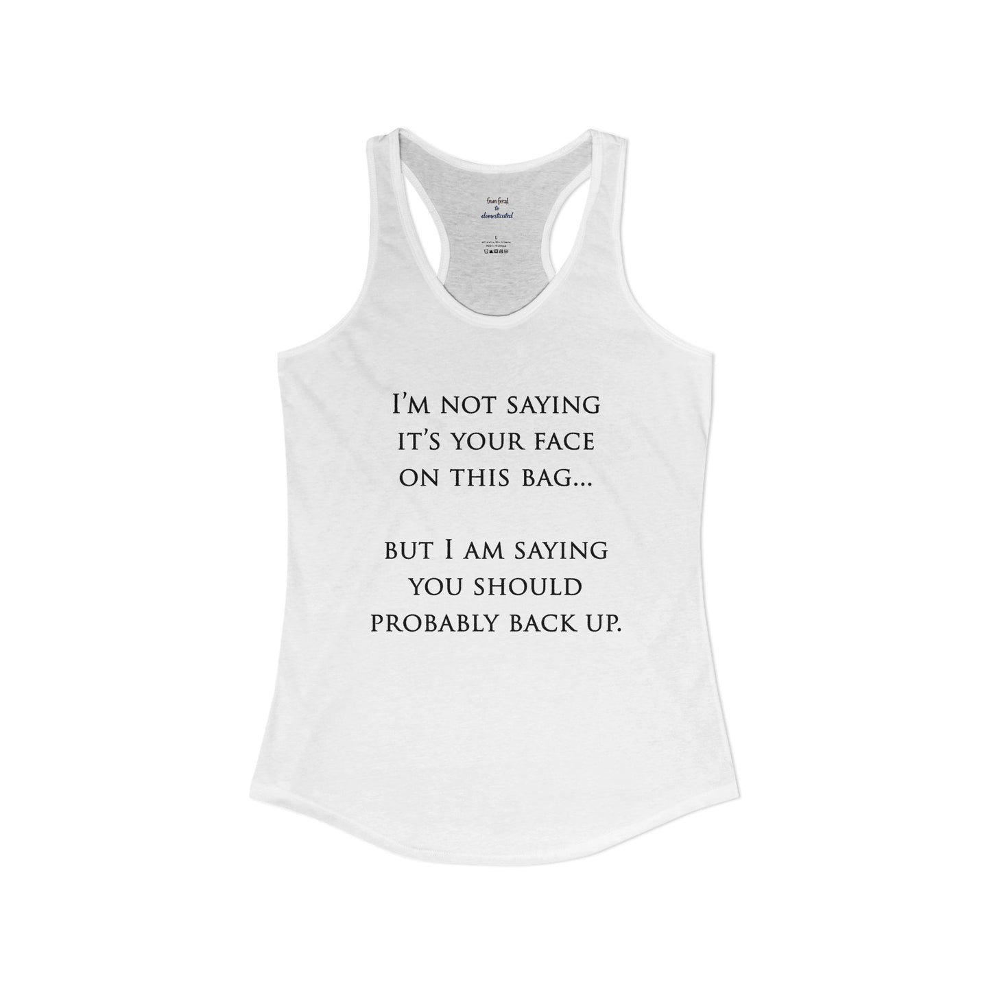 Face On The Bag Kickboxing Racerback Tank