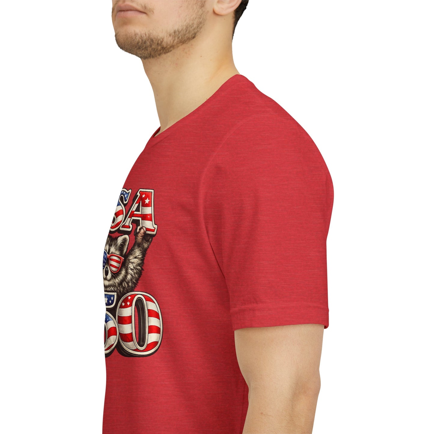 Patriot Raccoon 250th Anniversary T-Shirt — 4th of July Fireworks Flag Tee