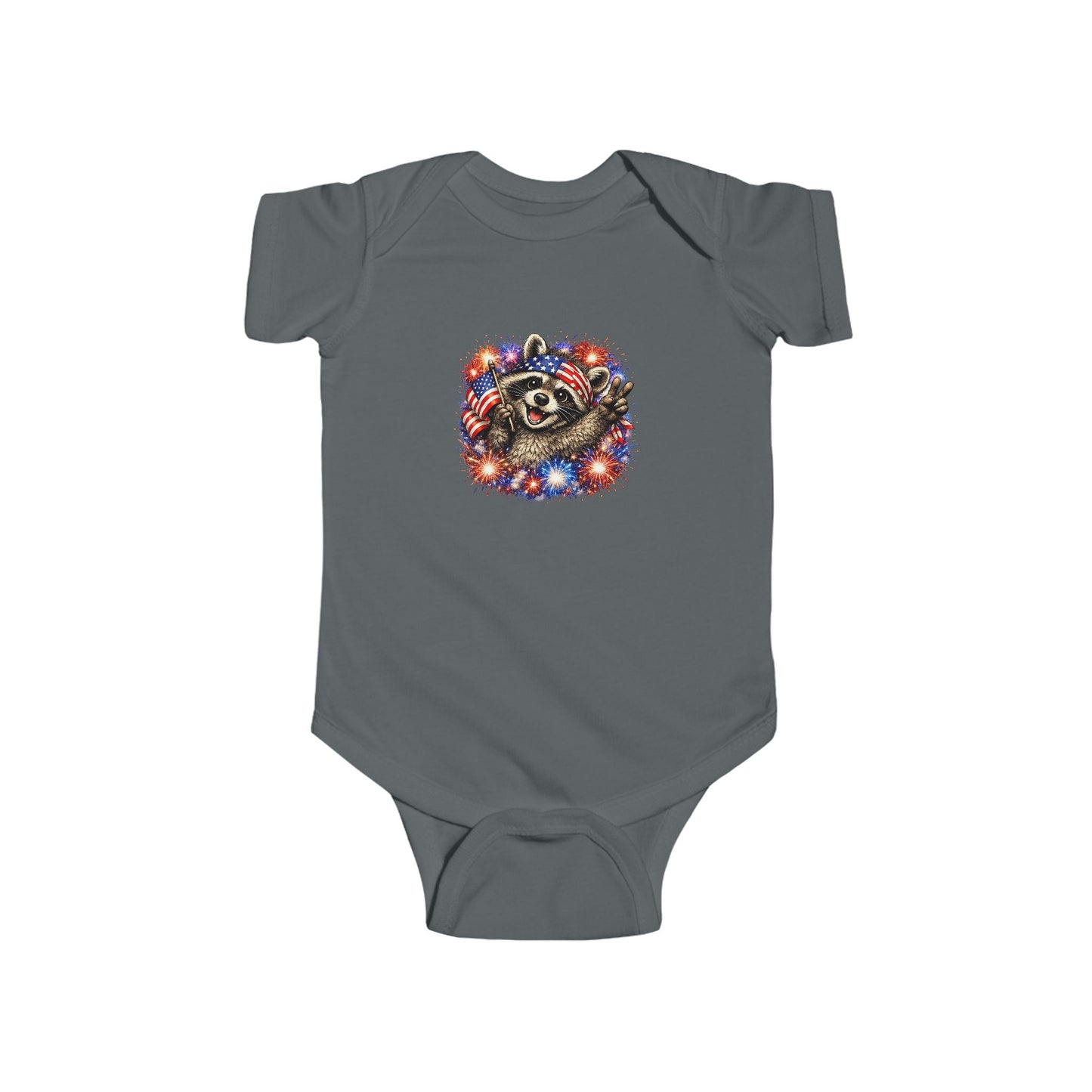 Infant Bodysuit — Adorable Patriotic Raccoon - USA 250