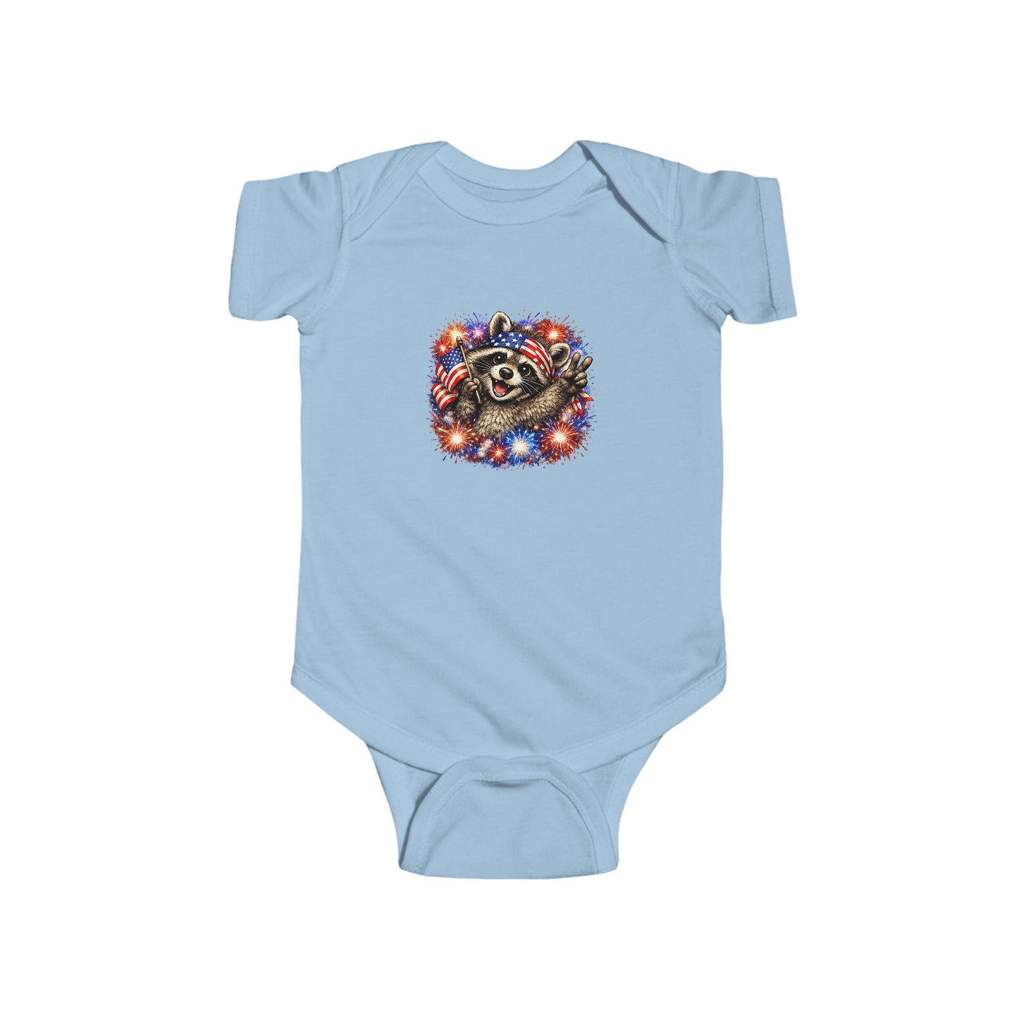 Infant Bodysuit — Adorable Patriotic Raccoon - USA 250