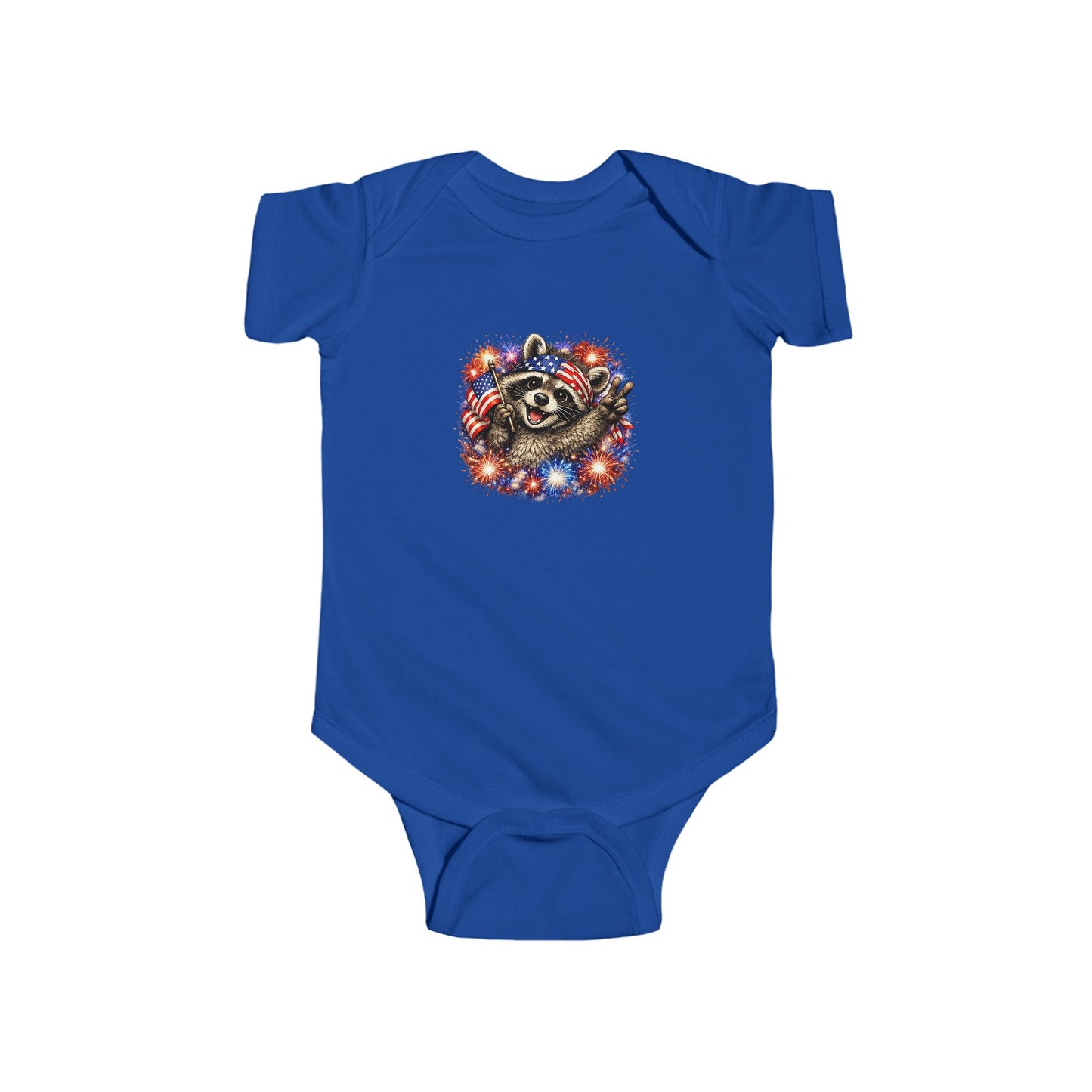 Infant Bodysuit — Adorable Patriotic Raccoon - USA 250