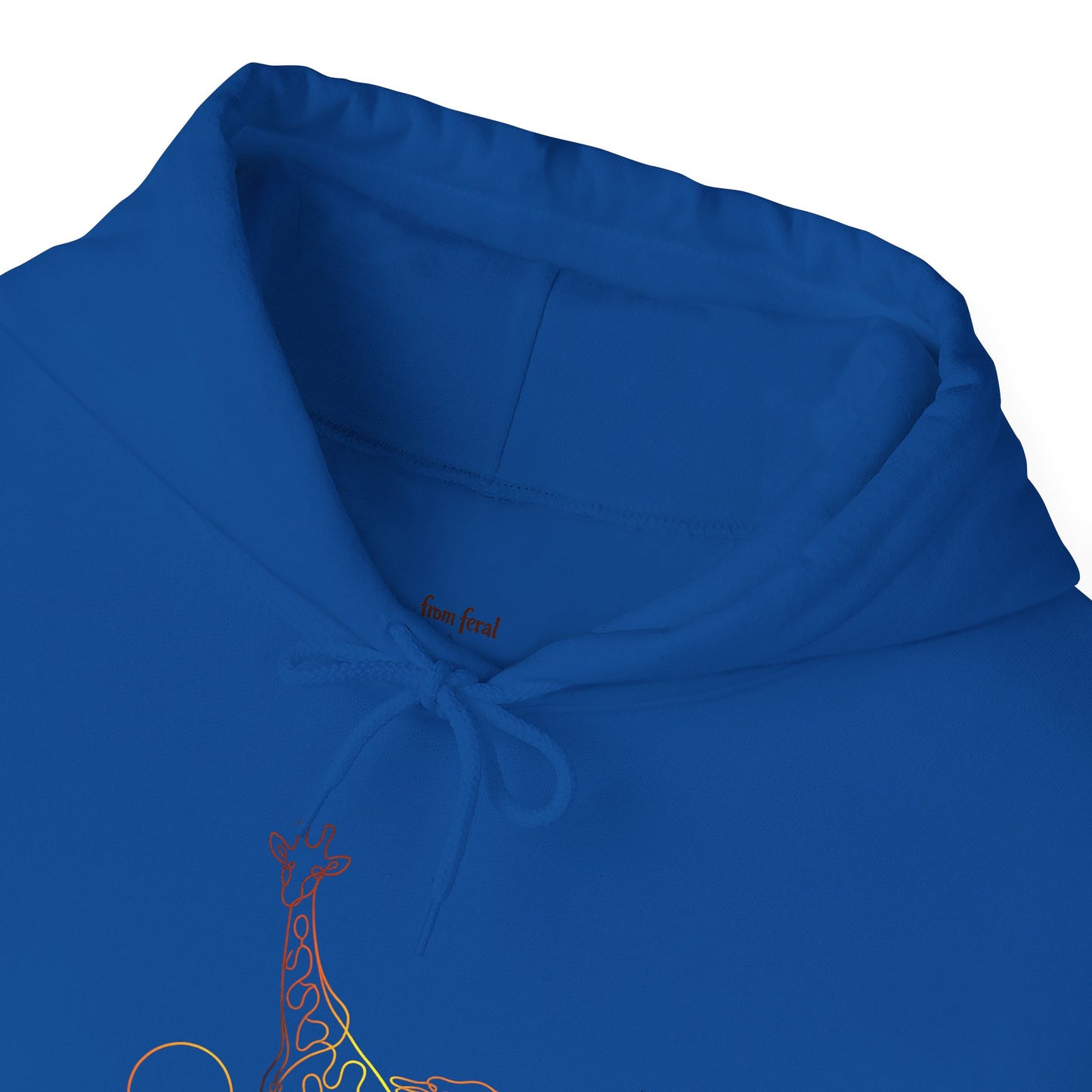 Giraffe Line Art Hoodie – Minimal Safari Illustration