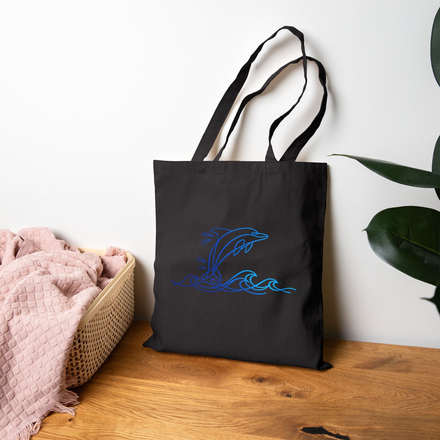 Splashing Dolphin Tote Bag