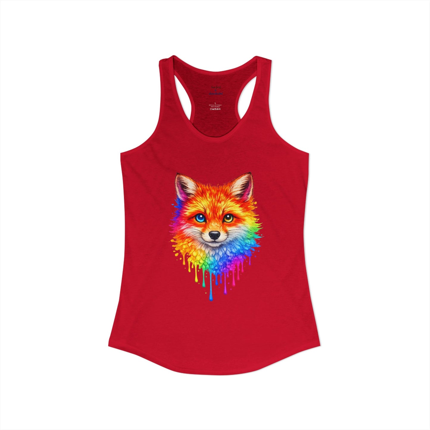 Watercolor Wildlife Fox Racerback Tank