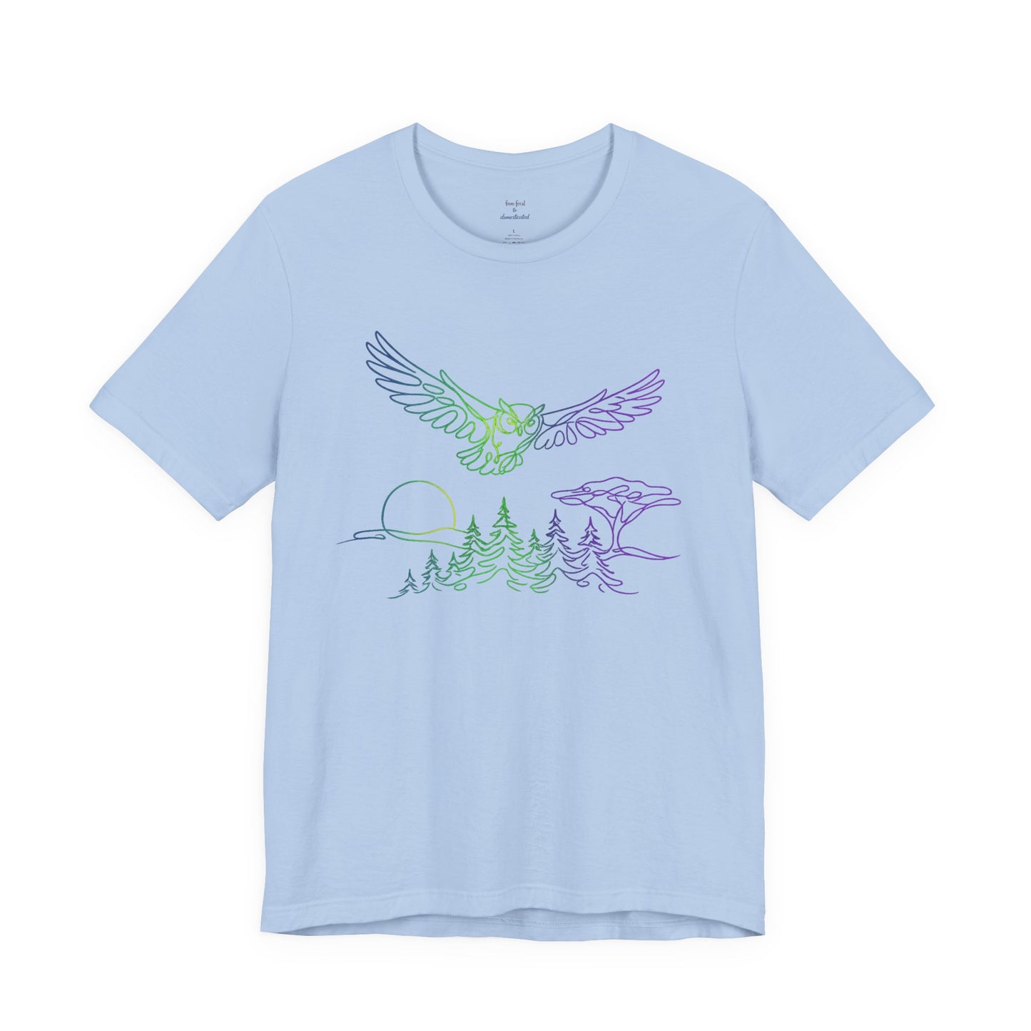 Owl | Colorful Line-Work T-Shirt