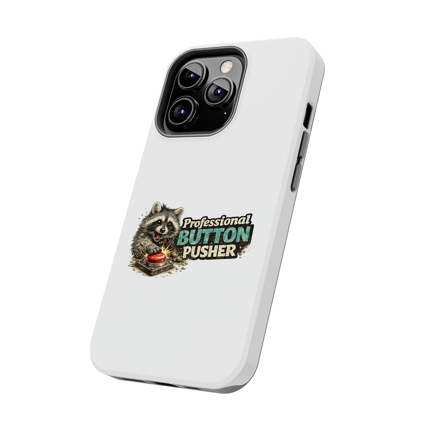 Button Pusher Raccoon Phone Case — Tough & Cute Protective Phone Cover