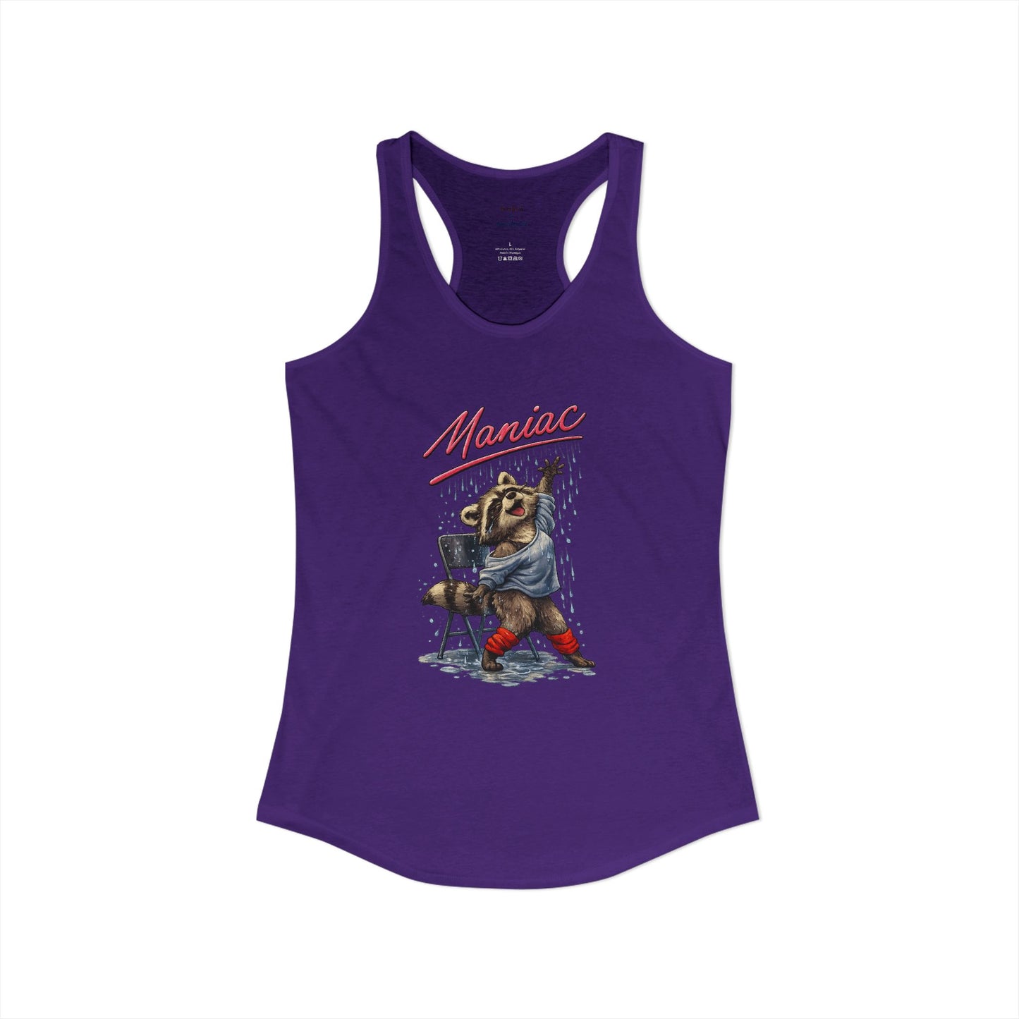 Maniac Raccoon Racerback Tank
