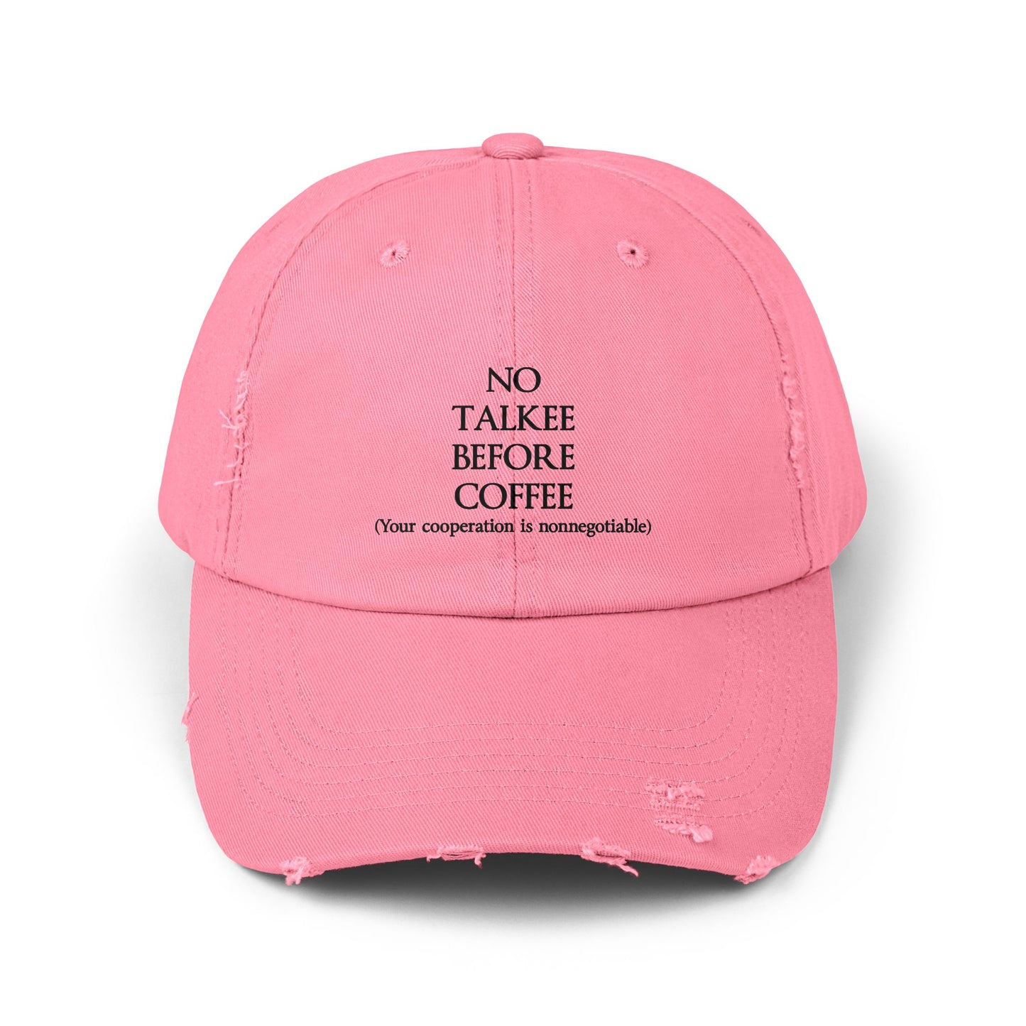 "No Talkee" Distressed Cap —  Funny Truth Hat