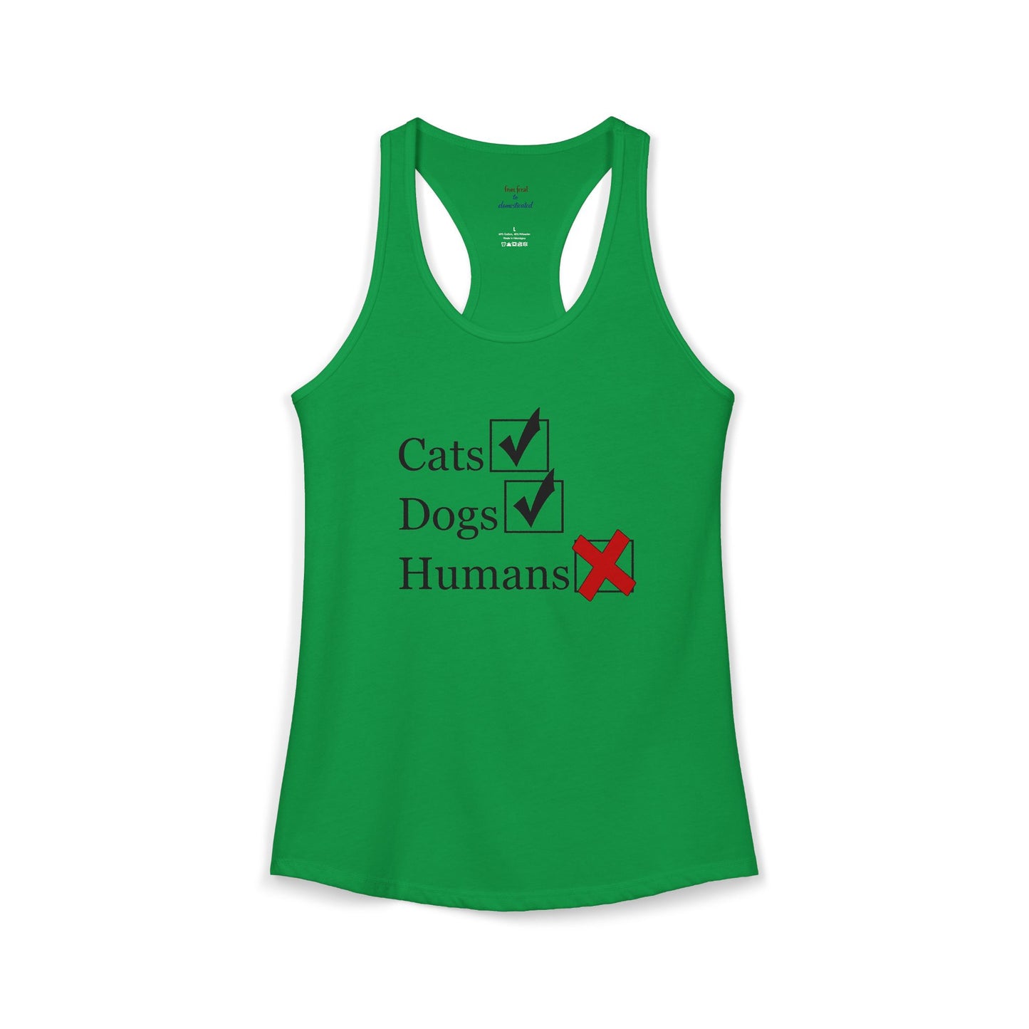 No Humans Racerback Tank