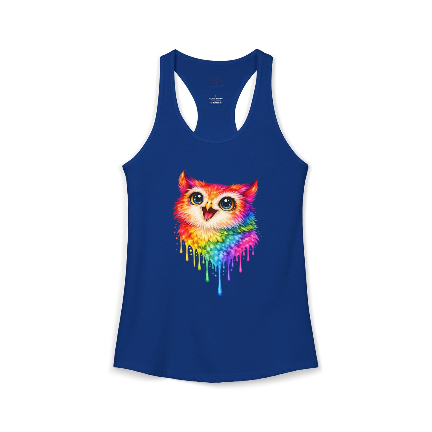 Watercolor Wildlife Owl Racerback Tank