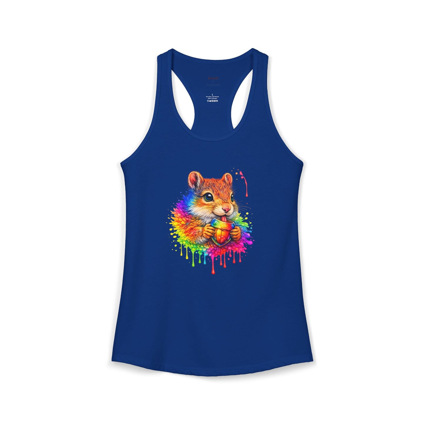 Watercolor Wildlife Squirrel Racerback Tank