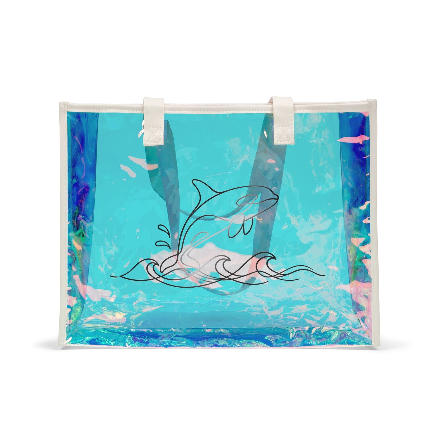 Holographic Wild Orca Beach Tote