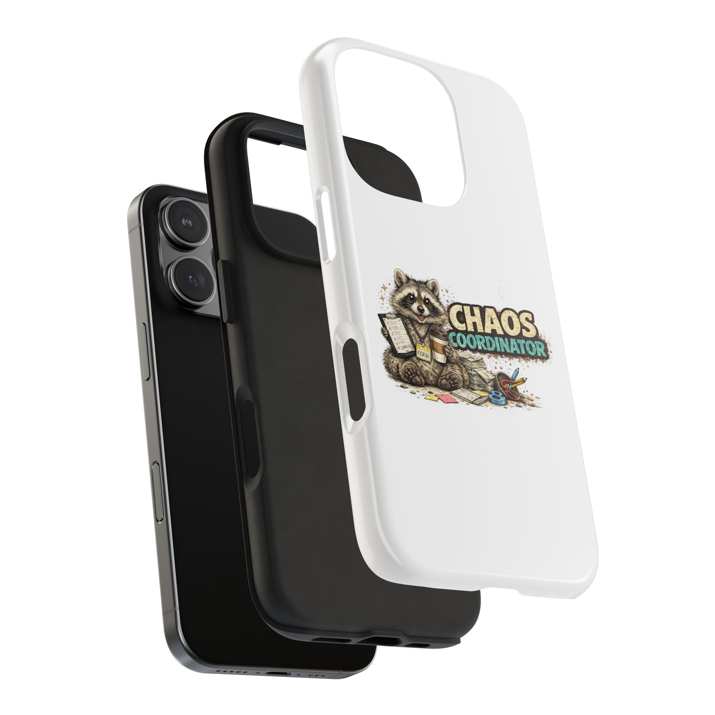 Chaos Coordinator Raccoon Phone Case — Tough & Cute Protective Phone Cover