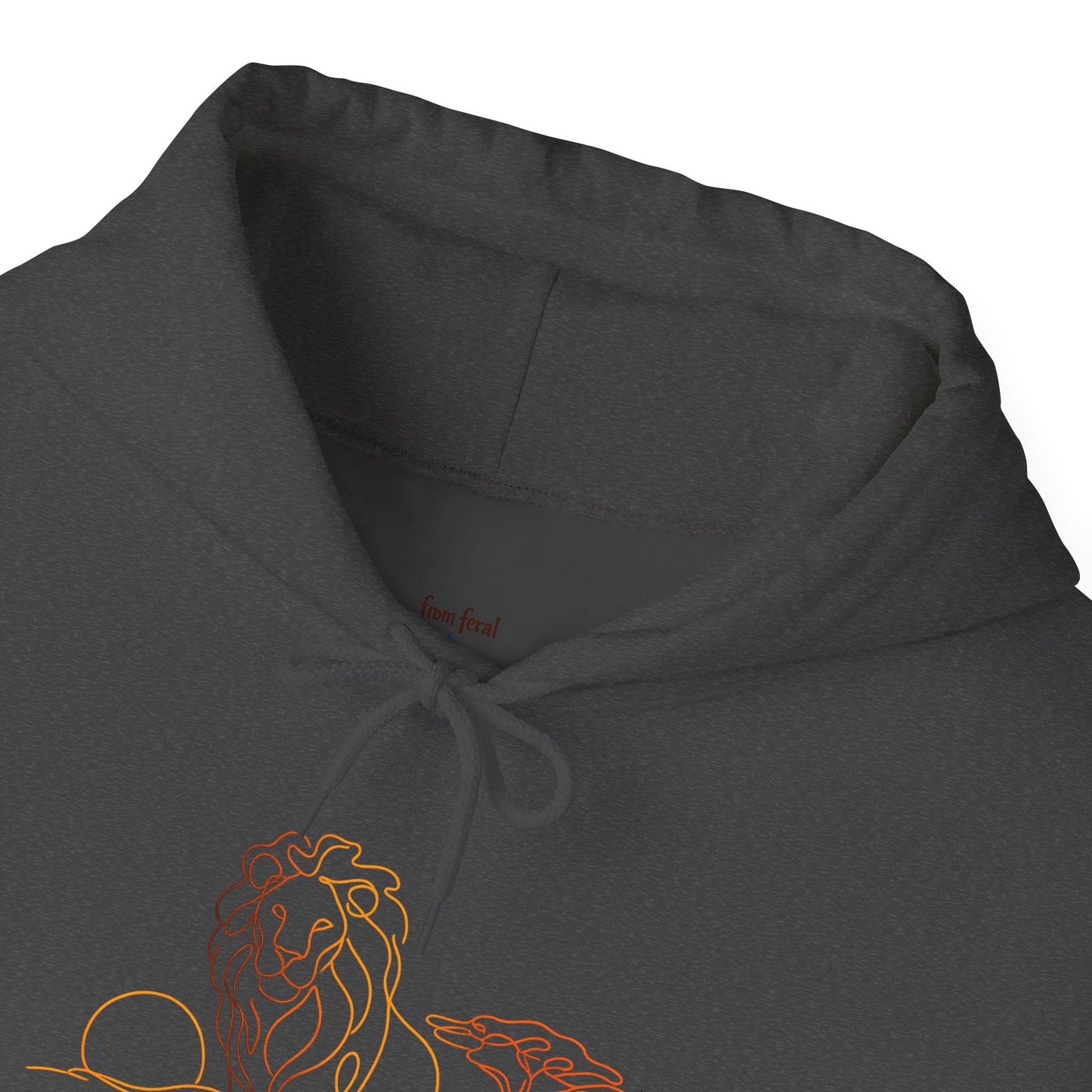 Lion Line Art Hoodie — Minimal Safari Sweatshirt