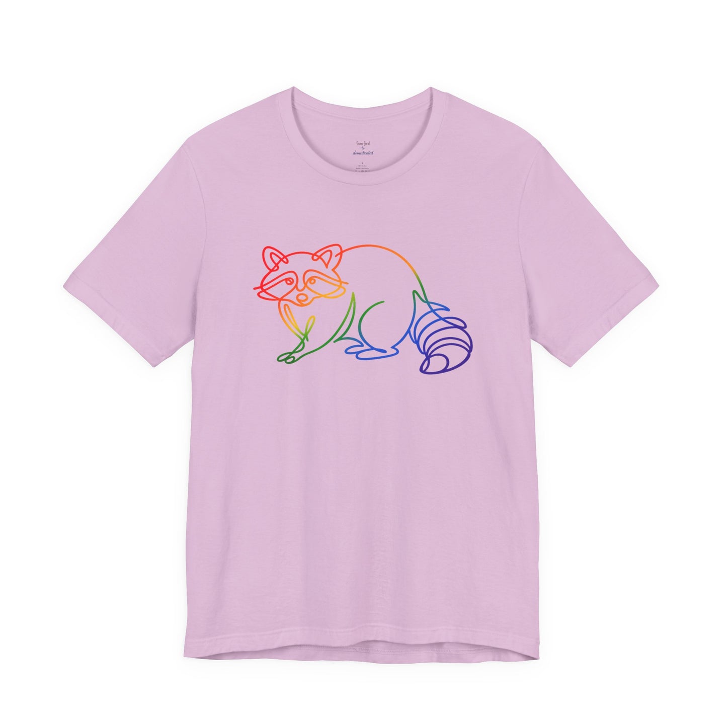 Raccoon Tee — Minimal Line Raccoon Scenic Graphic T-Shirt