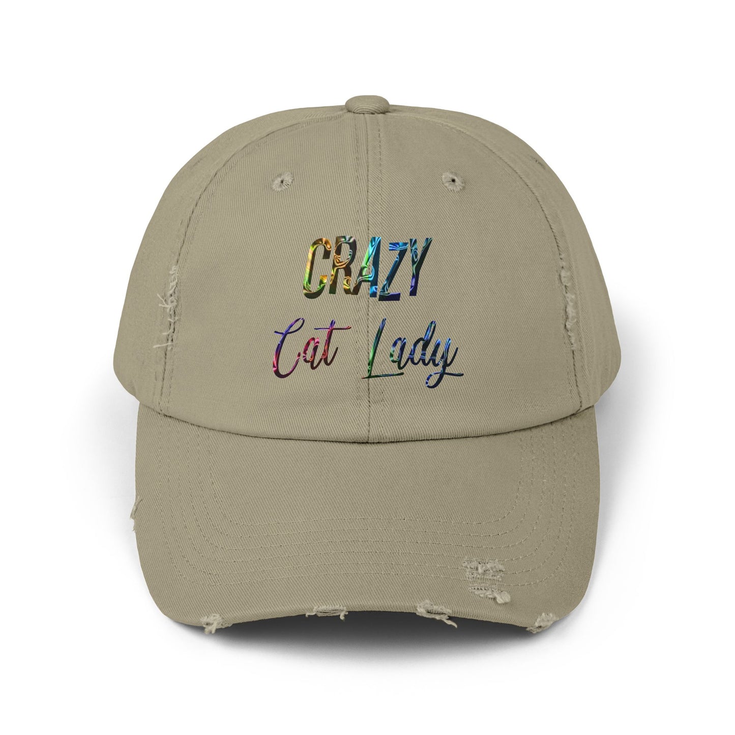 "Crazy Cat Lady" Distressed Cap —  Funny Truth Hat
