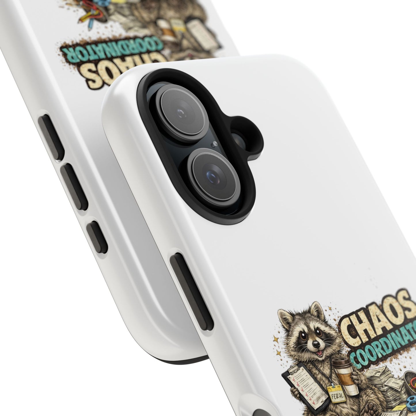 Chaos Coordinator Raccoon Phone Case — Tough & Cute Protective Phone Cover