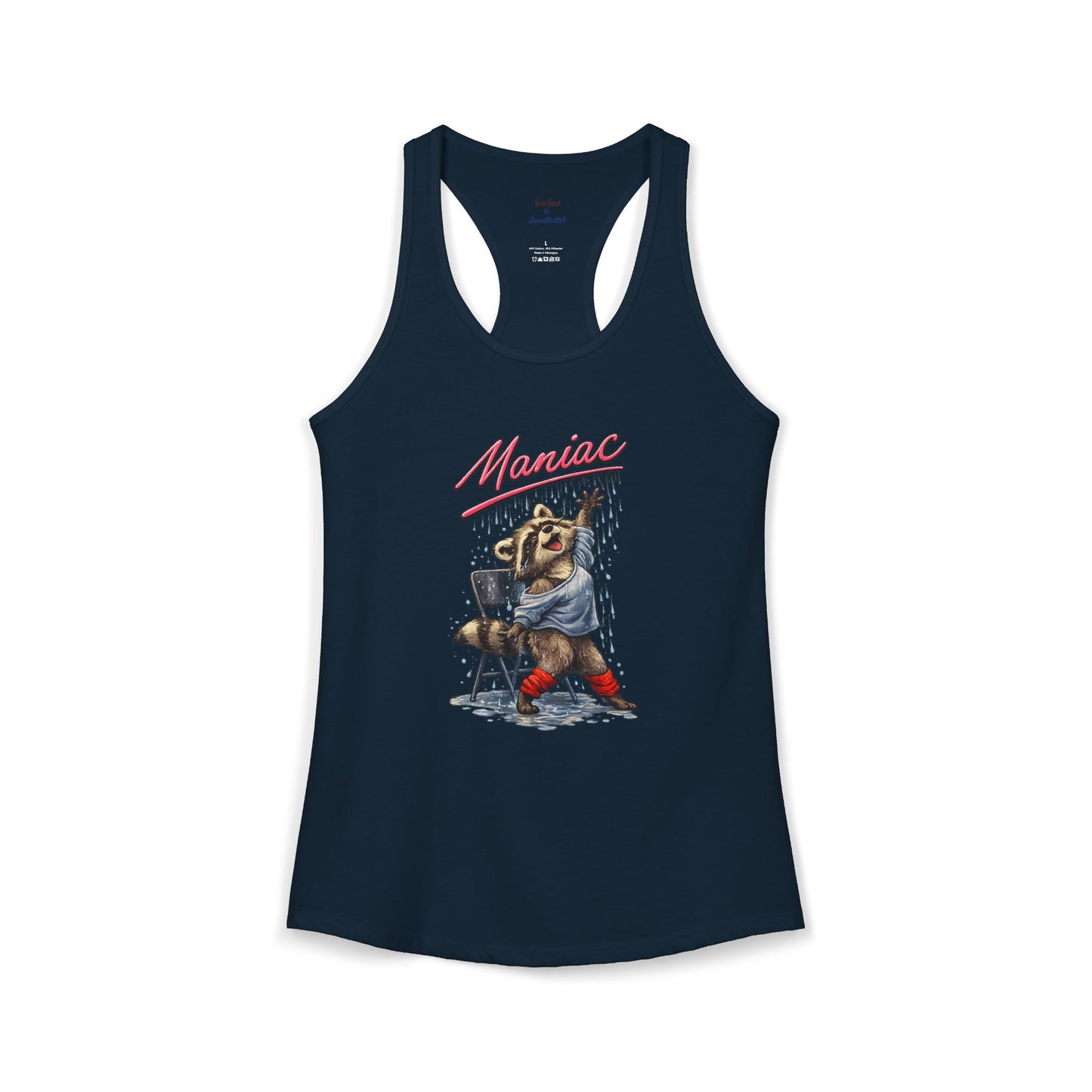 Maniac Raccoon Racerback Tank