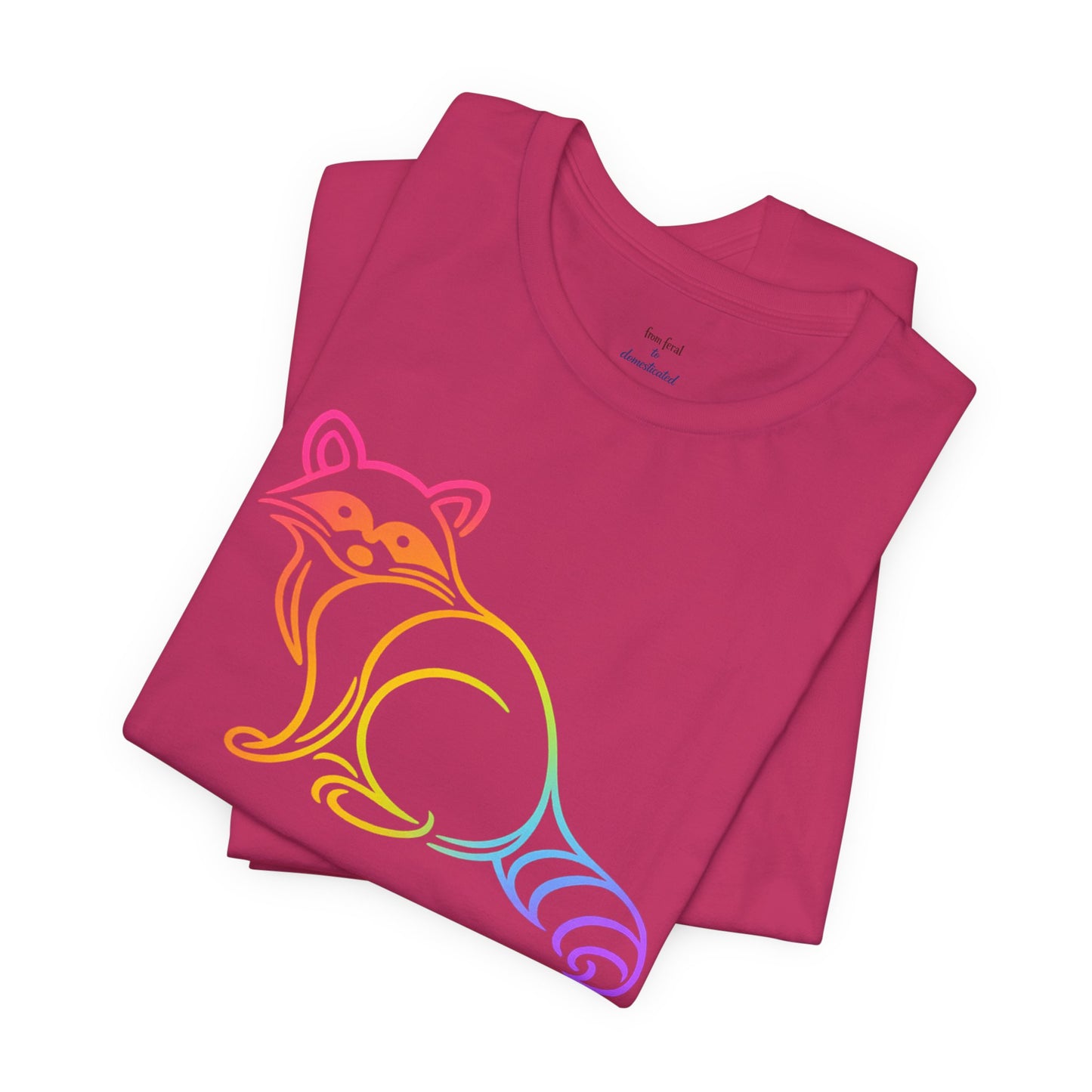 Rascal Raccoon Tee — Minimal Line Raccoon Scenic Graphic T-Shirt