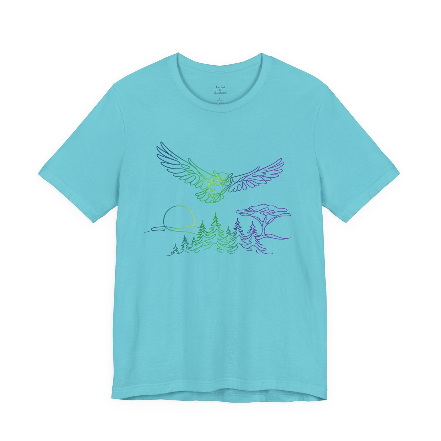 Owl | Colorful Line-Work T-Shirt