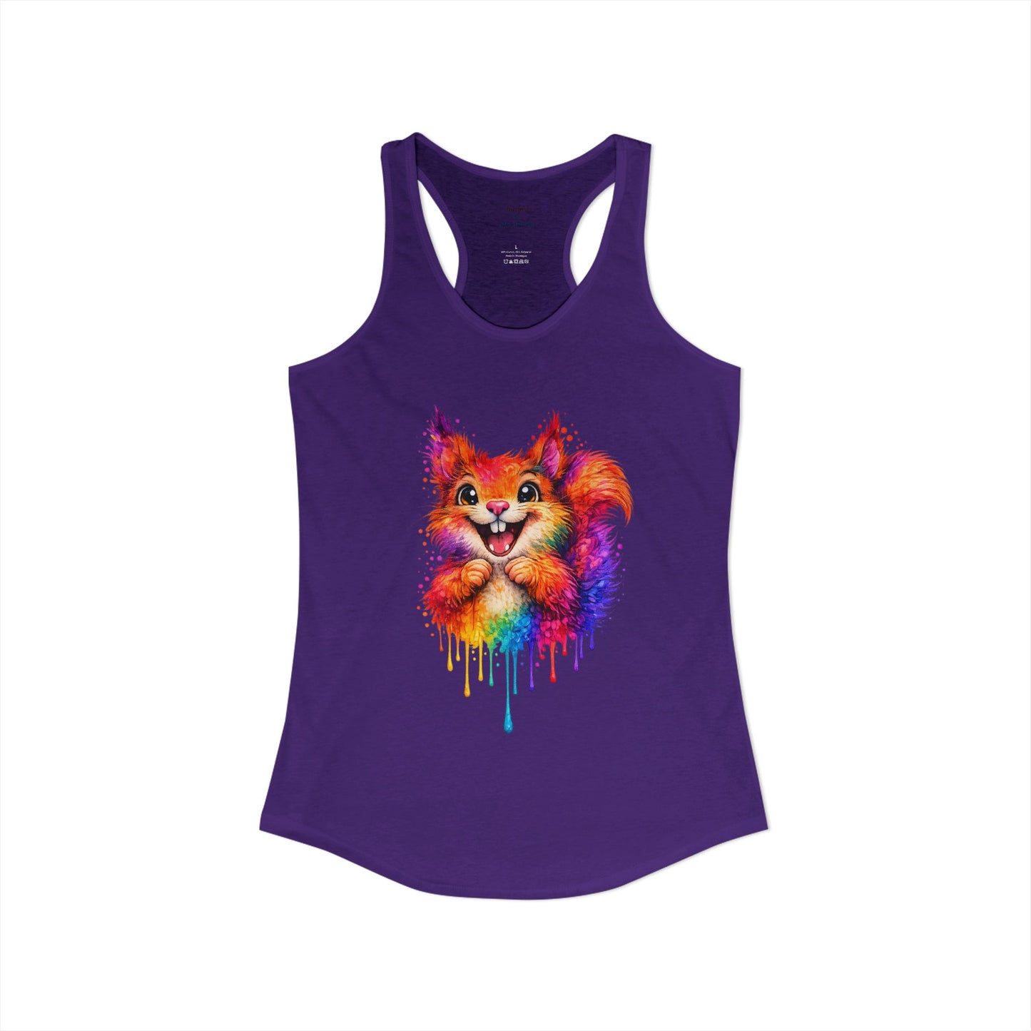 Watercolor Wildlife Squirrel Racerback Tank