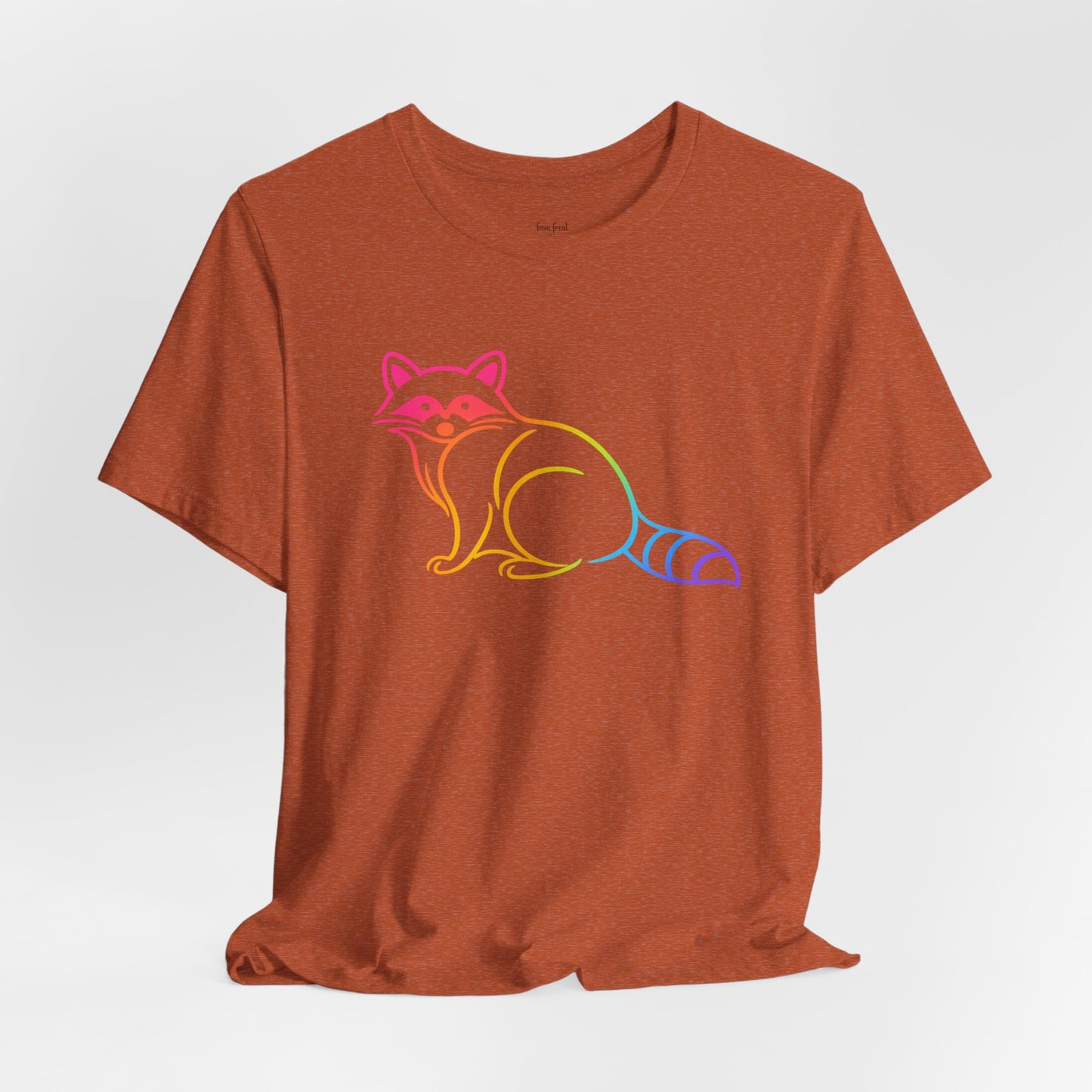 Raccoon Tee — Minimal Line Raccoon Scenic Graphic T-Shirt
