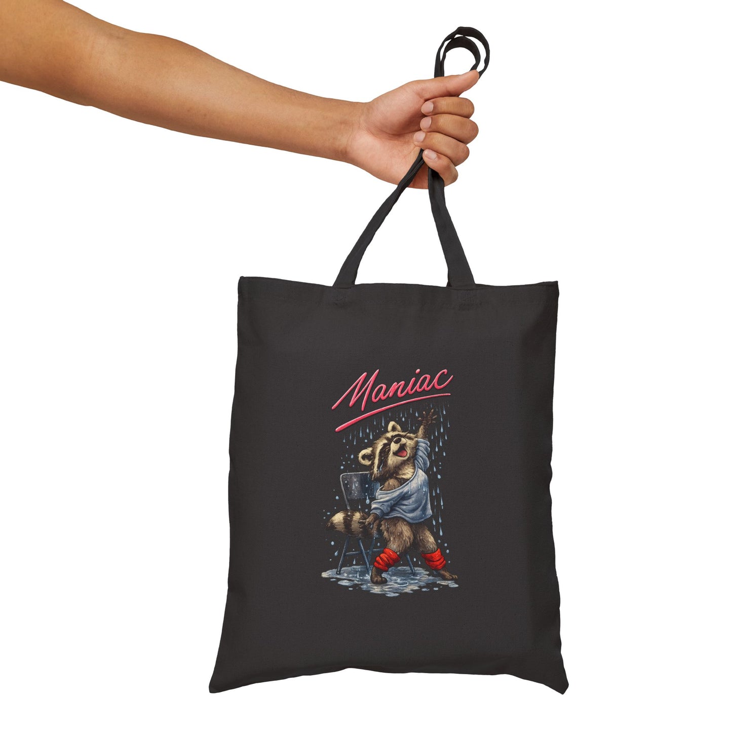 Maniac Raccoon Canvas Tote Bag