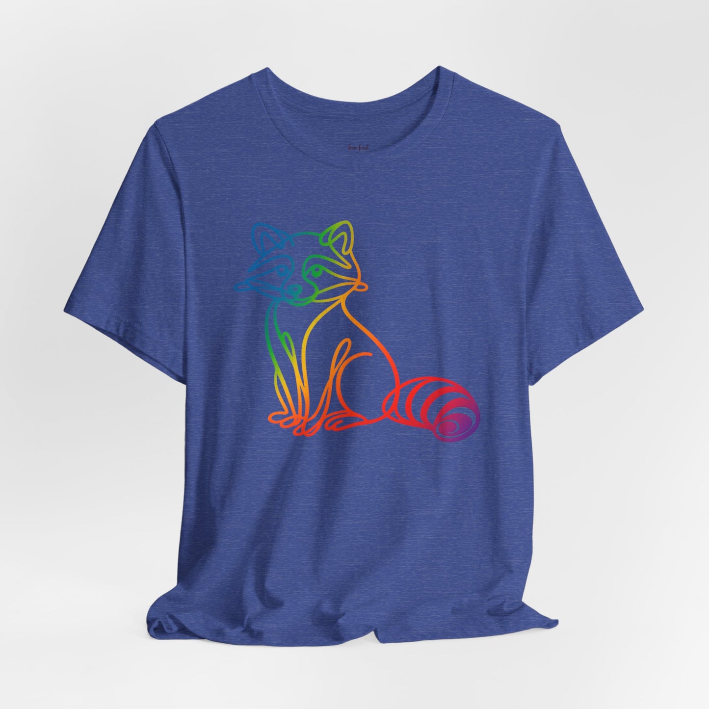 Raccoon Tee — Minimal Line Raccoon Scenic Graphic T-Shirt