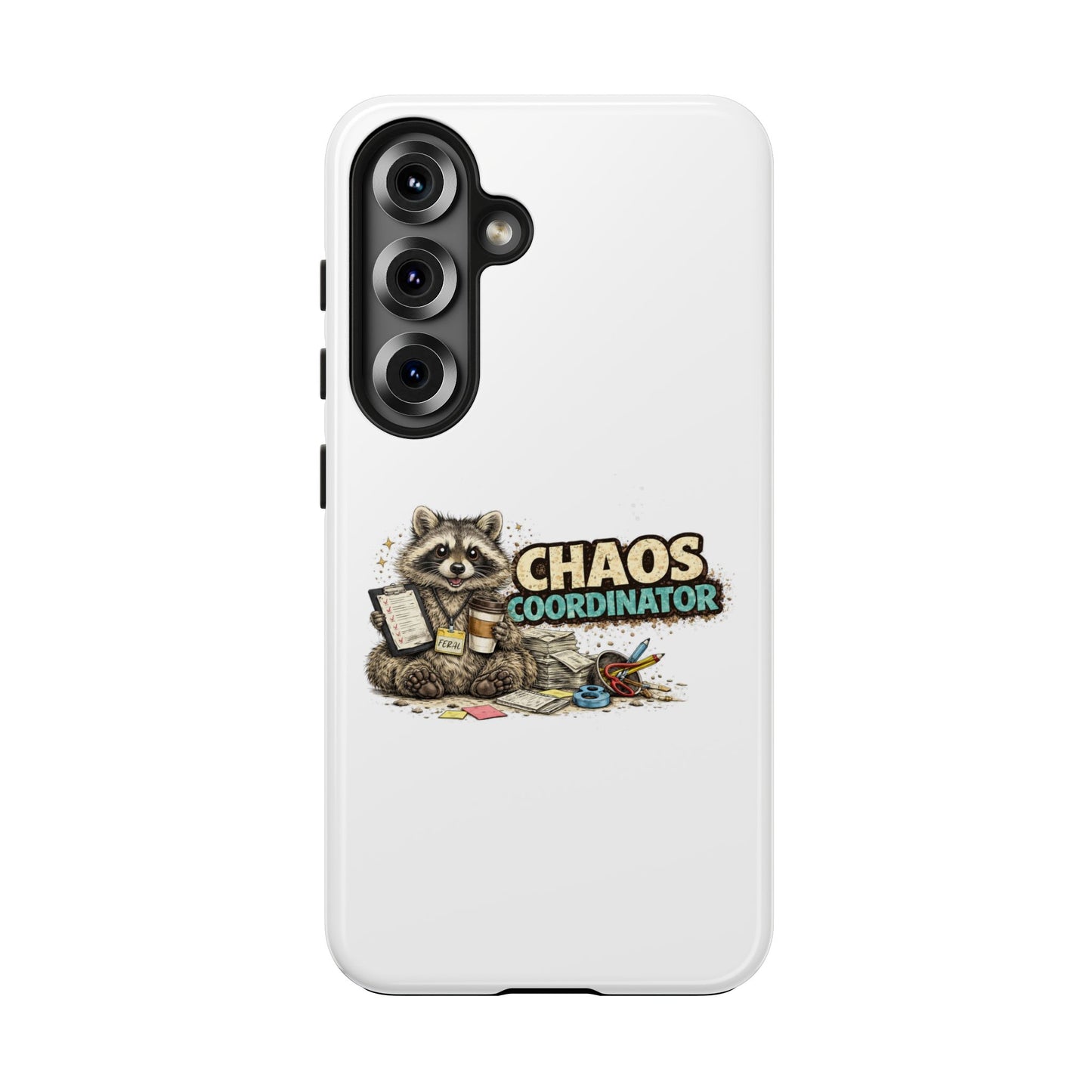 Chaos Coordinator Raccoon Phone Case — Tough & Cute Protective Phone Cover