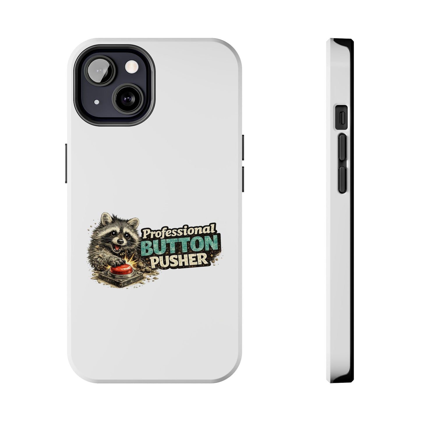 Button Pusher Raccoon Phone Case — Tough & Cute Protective Phone Cover
