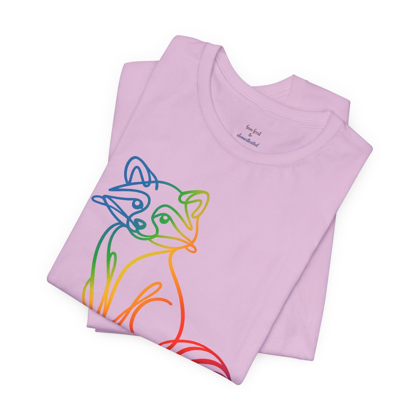 Raccoon Tee — Minimal Line Raccoon Scenic Graphic T-Shirt