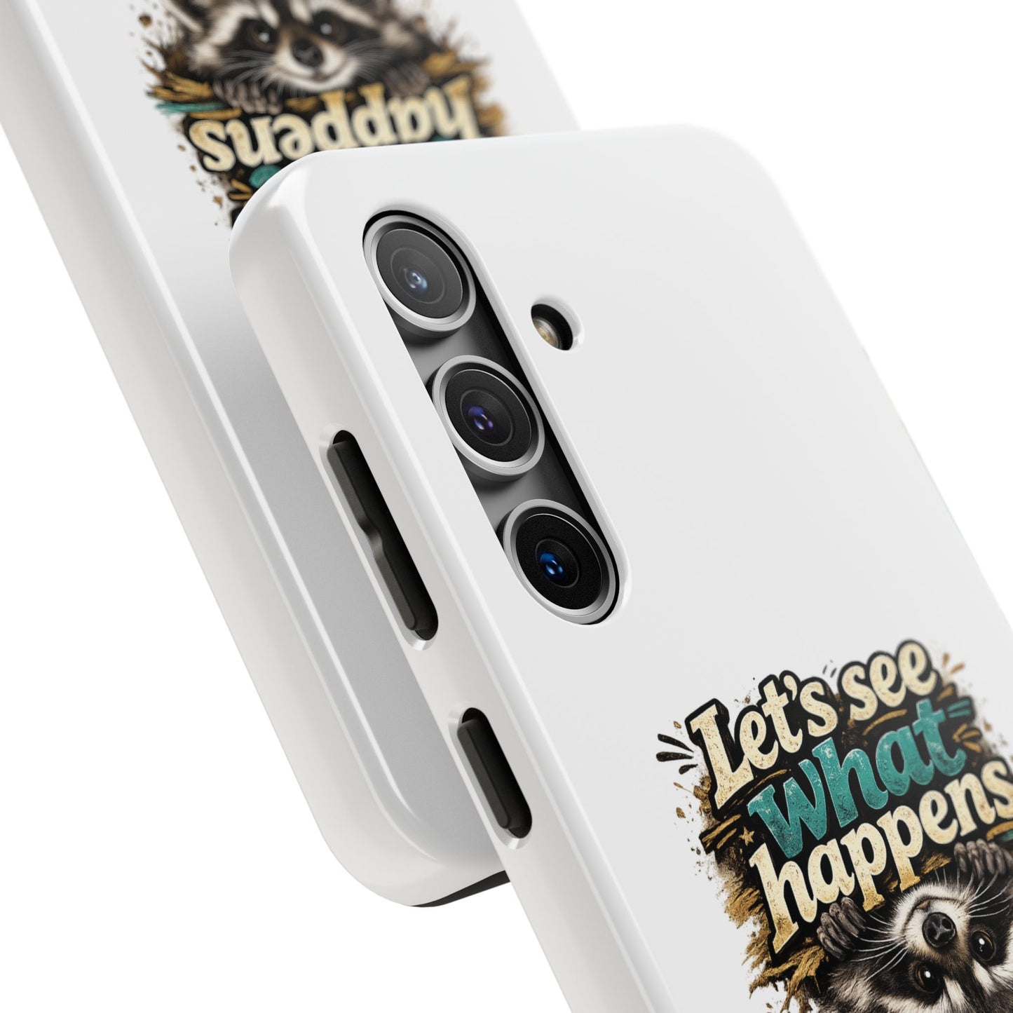 Let's See What Happens Raccoon Phone Case — Tough & Cute Protective Phone Cover