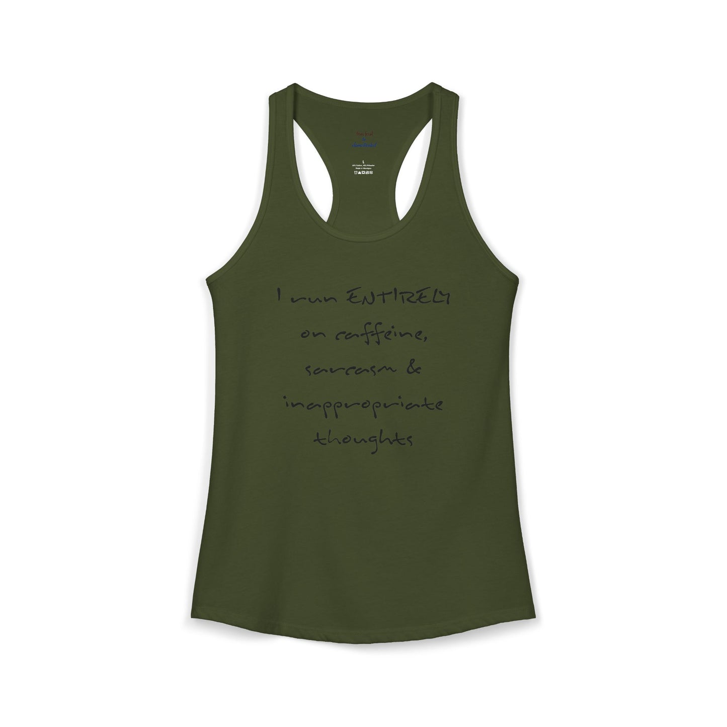 I Run On Racerback Tank