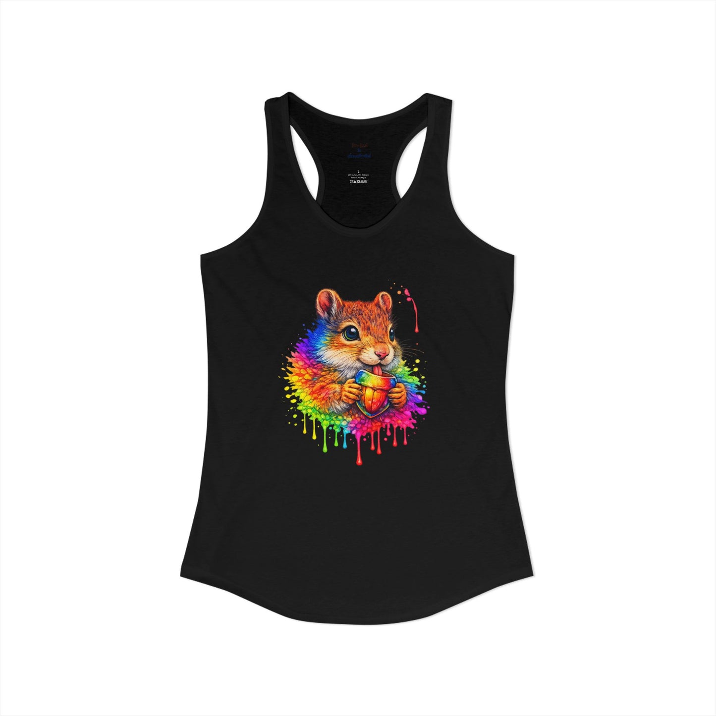 Watercolor Wildlife Squirrel Racerback Tank