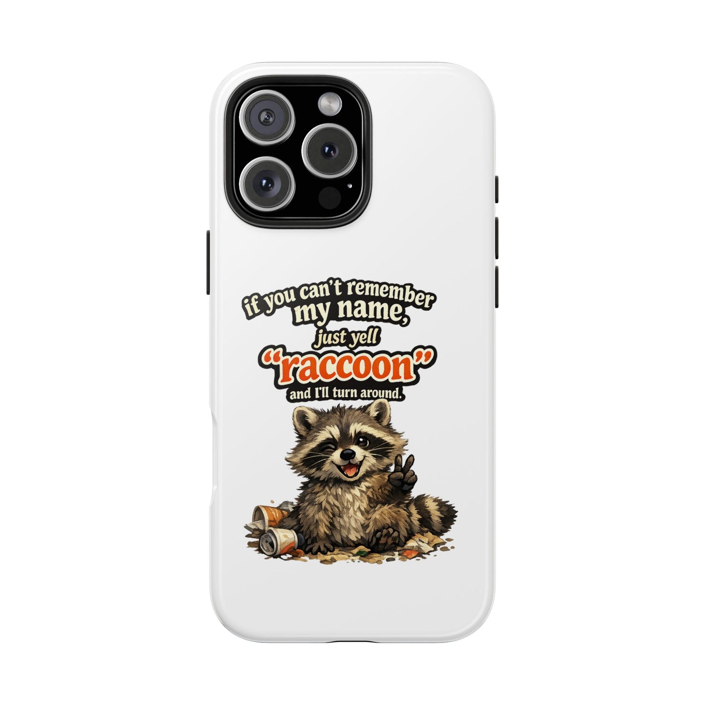 Yell Raccoon Phone Case — Tough & Cute Protective Phone Cover