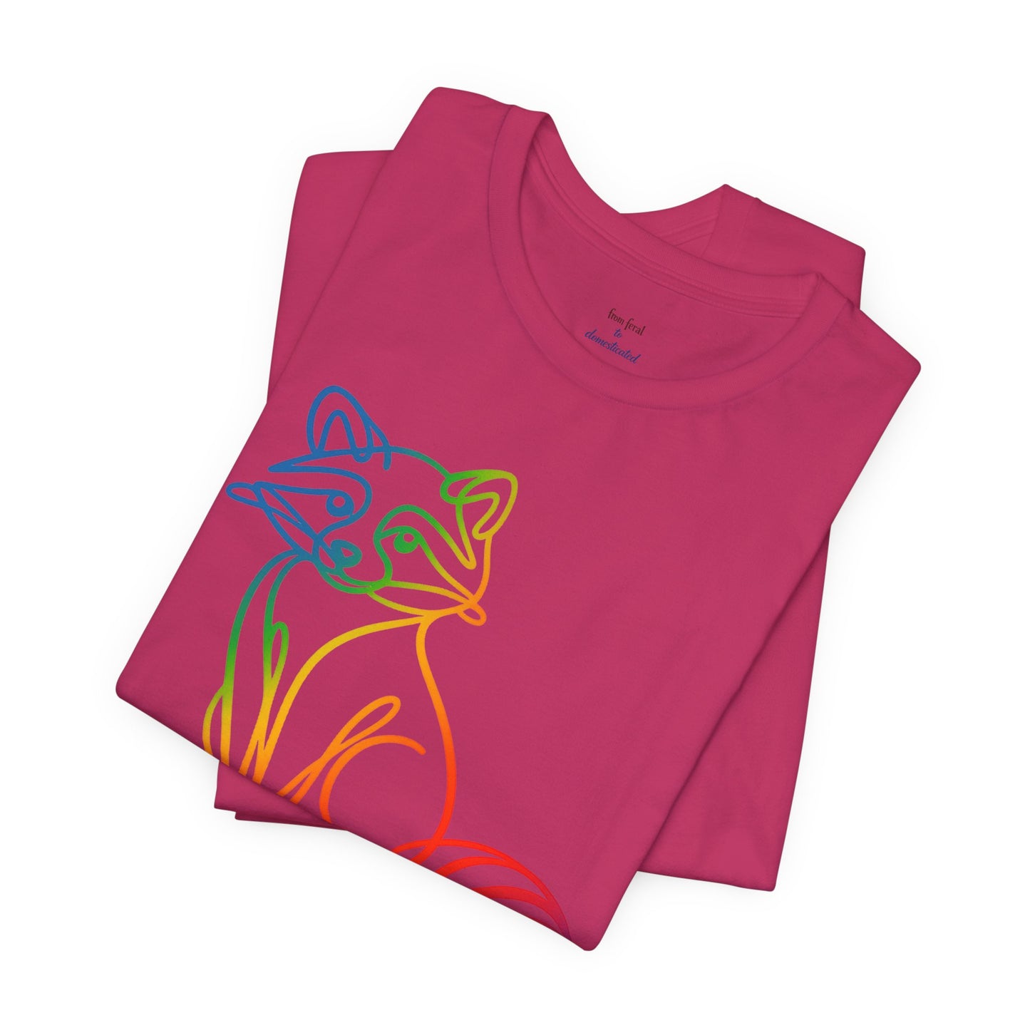 Raccoon Tee — Minimal Line Raccoon Scenic Graphic T-Shirt