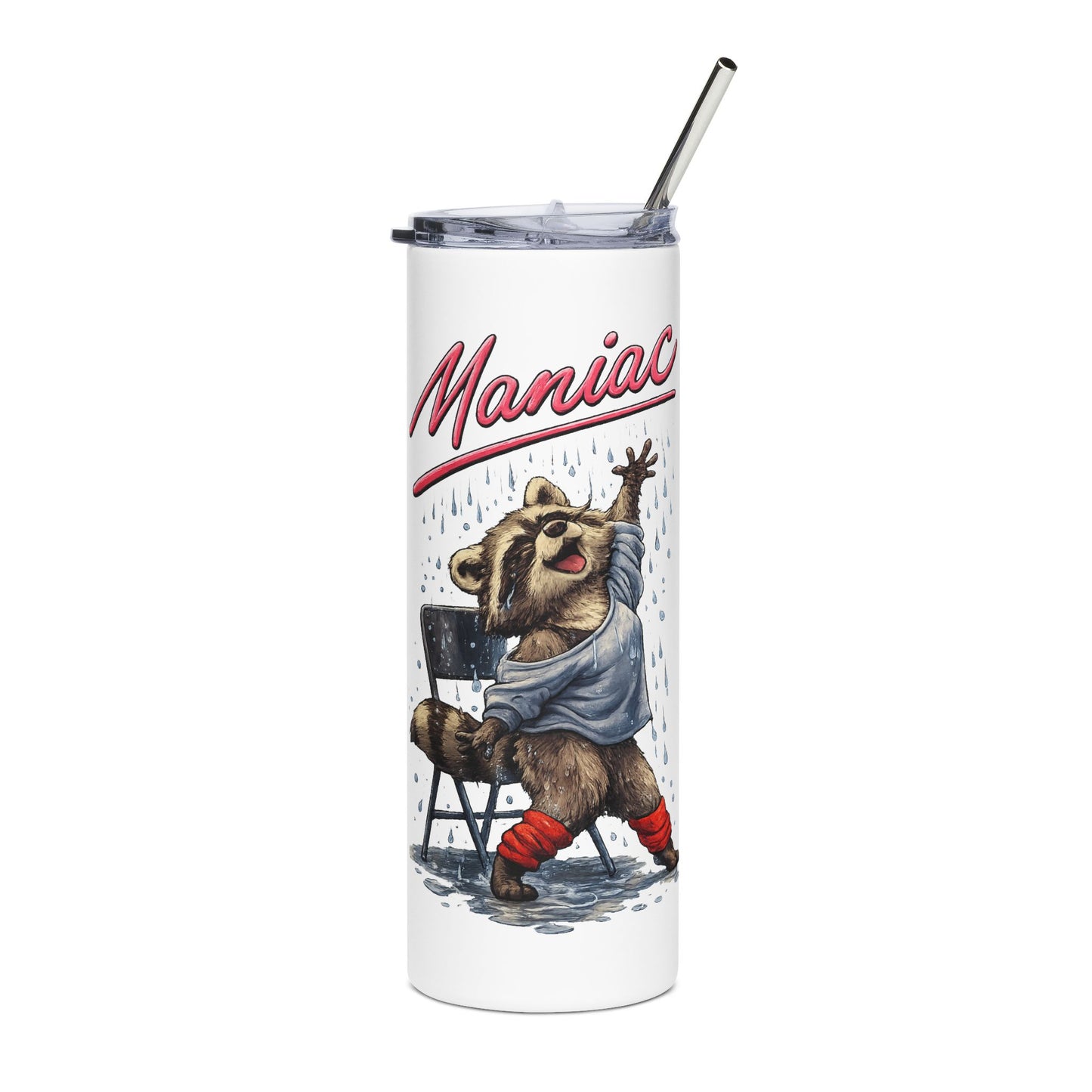 Maniac Raccoon 20oz Stainless Steel Tumbler