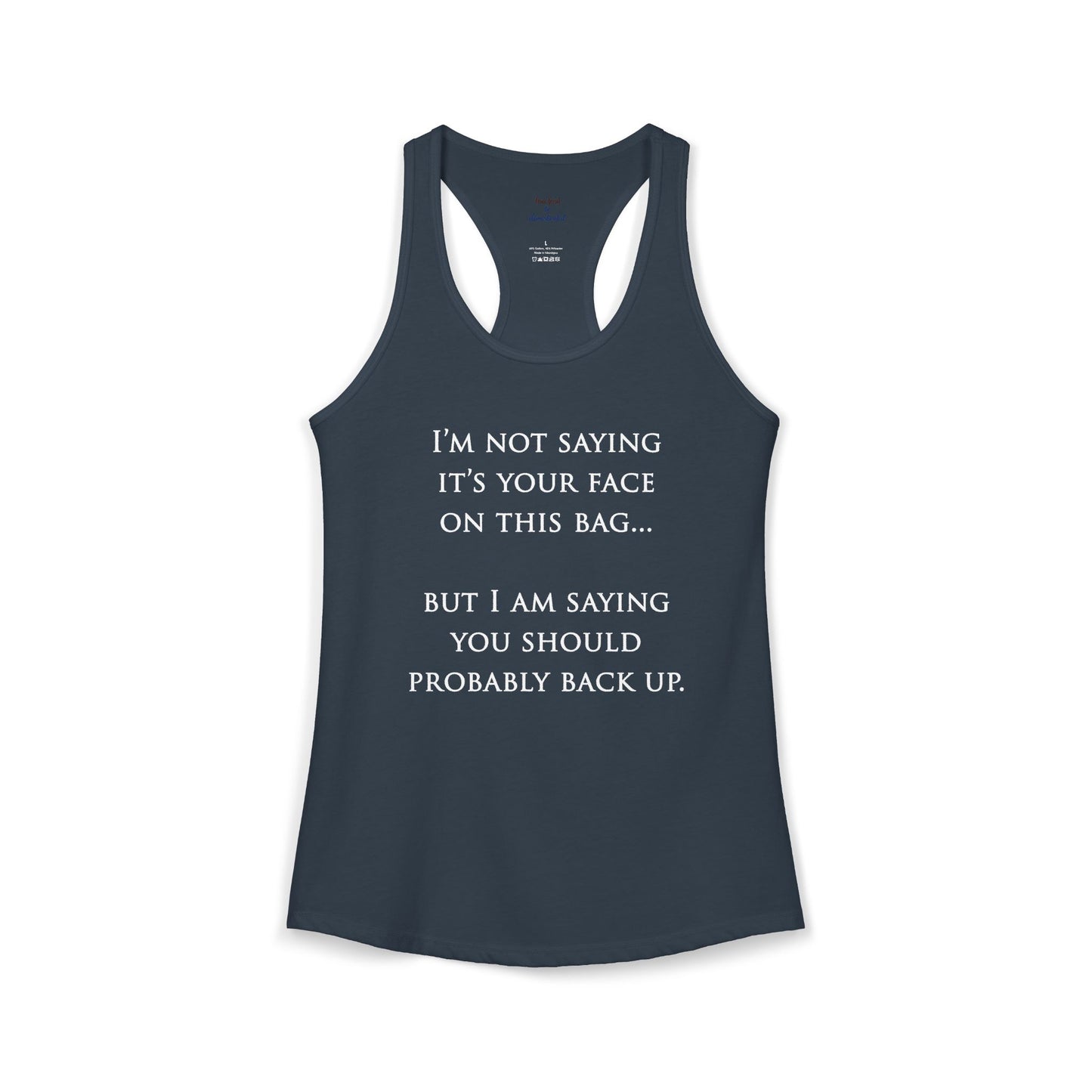 Face On The Bag Kickboxing Racerback Tank