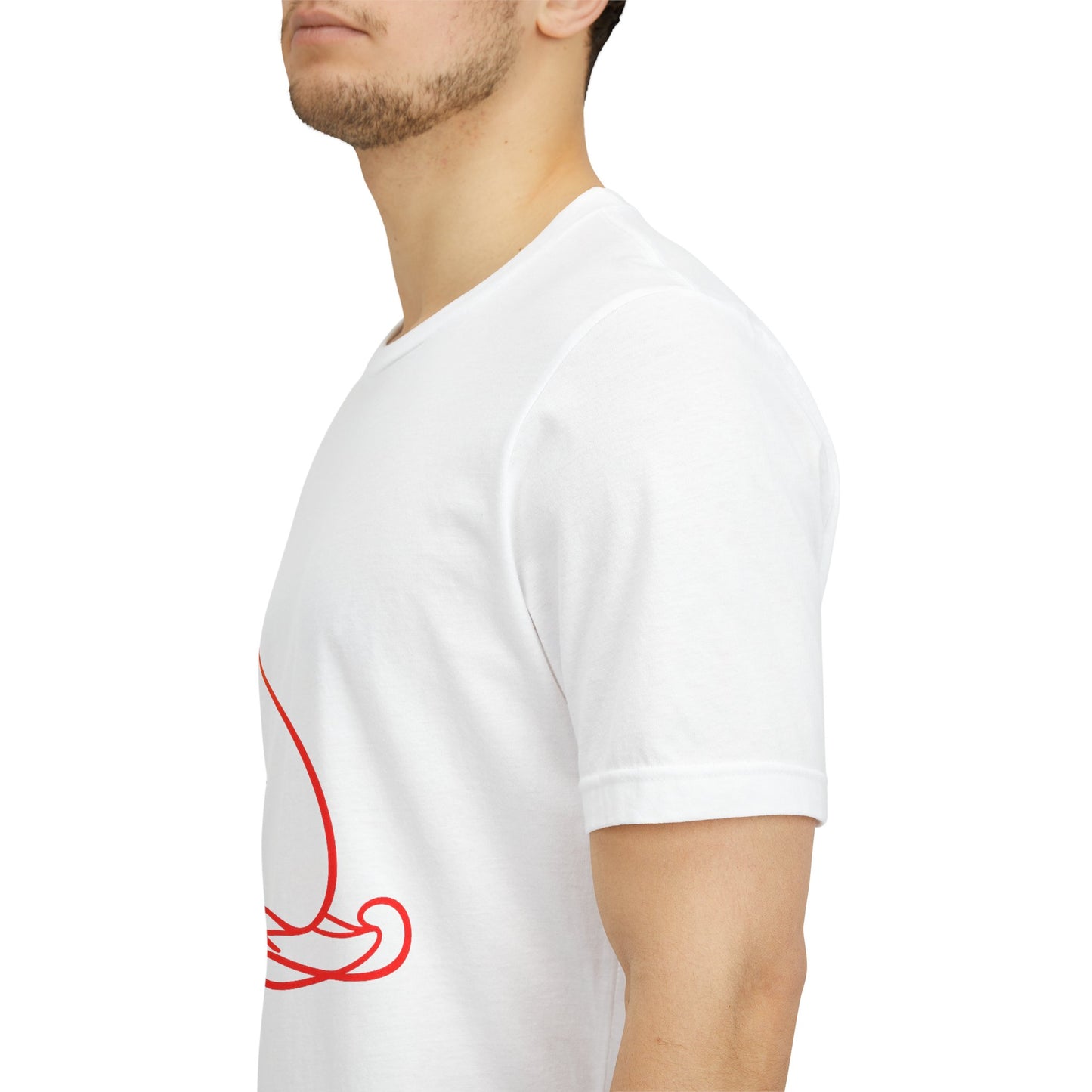 Colorful Line-Work Sitting Cat T-Shirt