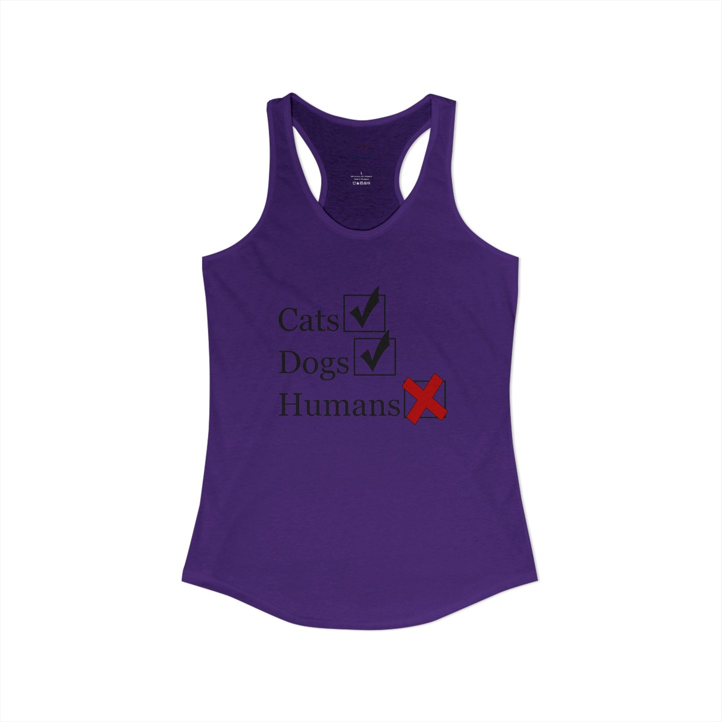 No Humans Racerback Tank
