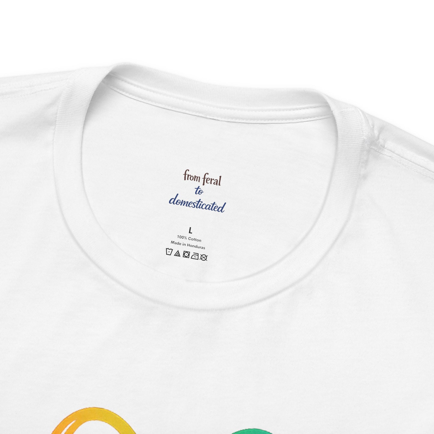 Heart/Paw Colorful Line-Work T-Shirt