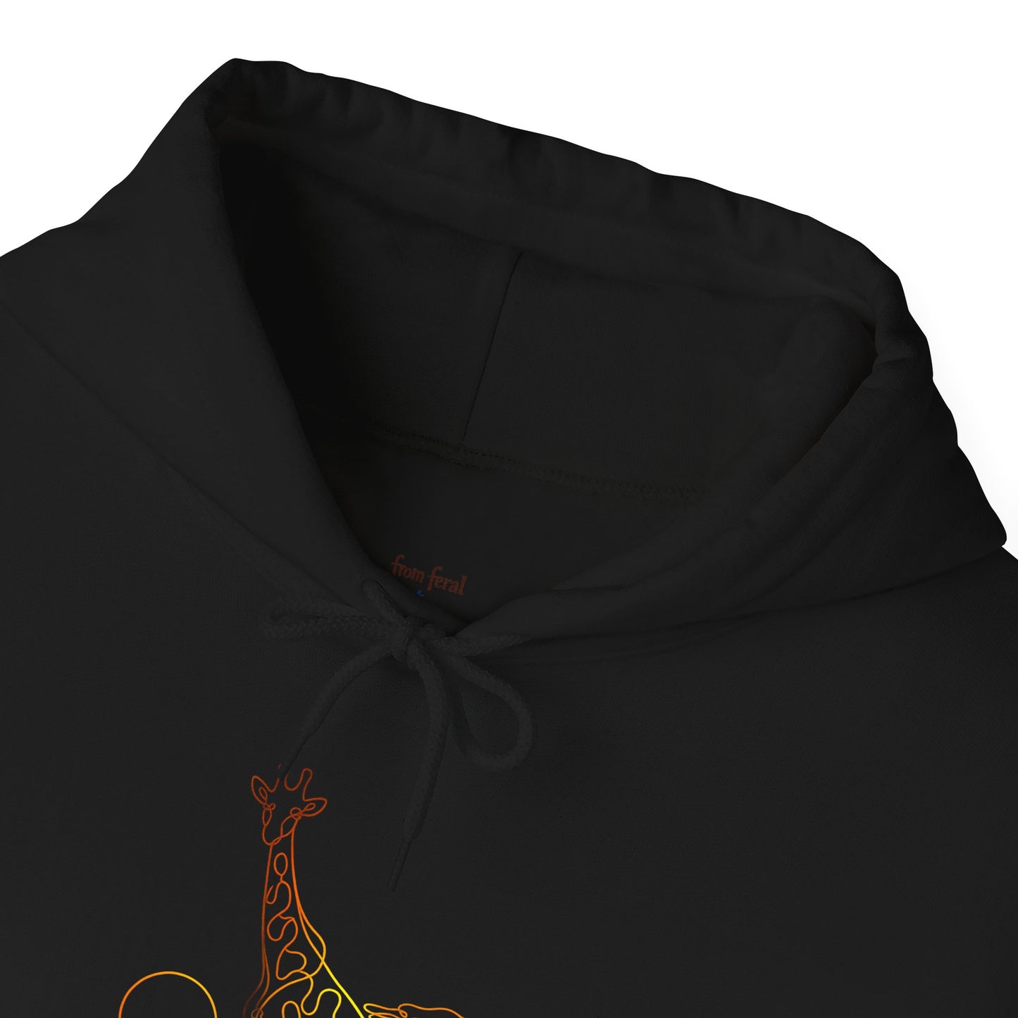 Giraffe Line Art Hoodie – Minimal Safari Illustration
