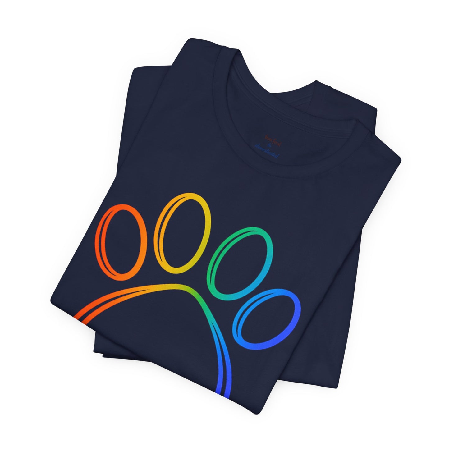 Heart/Paw Colorful Line-Work T-Shirt