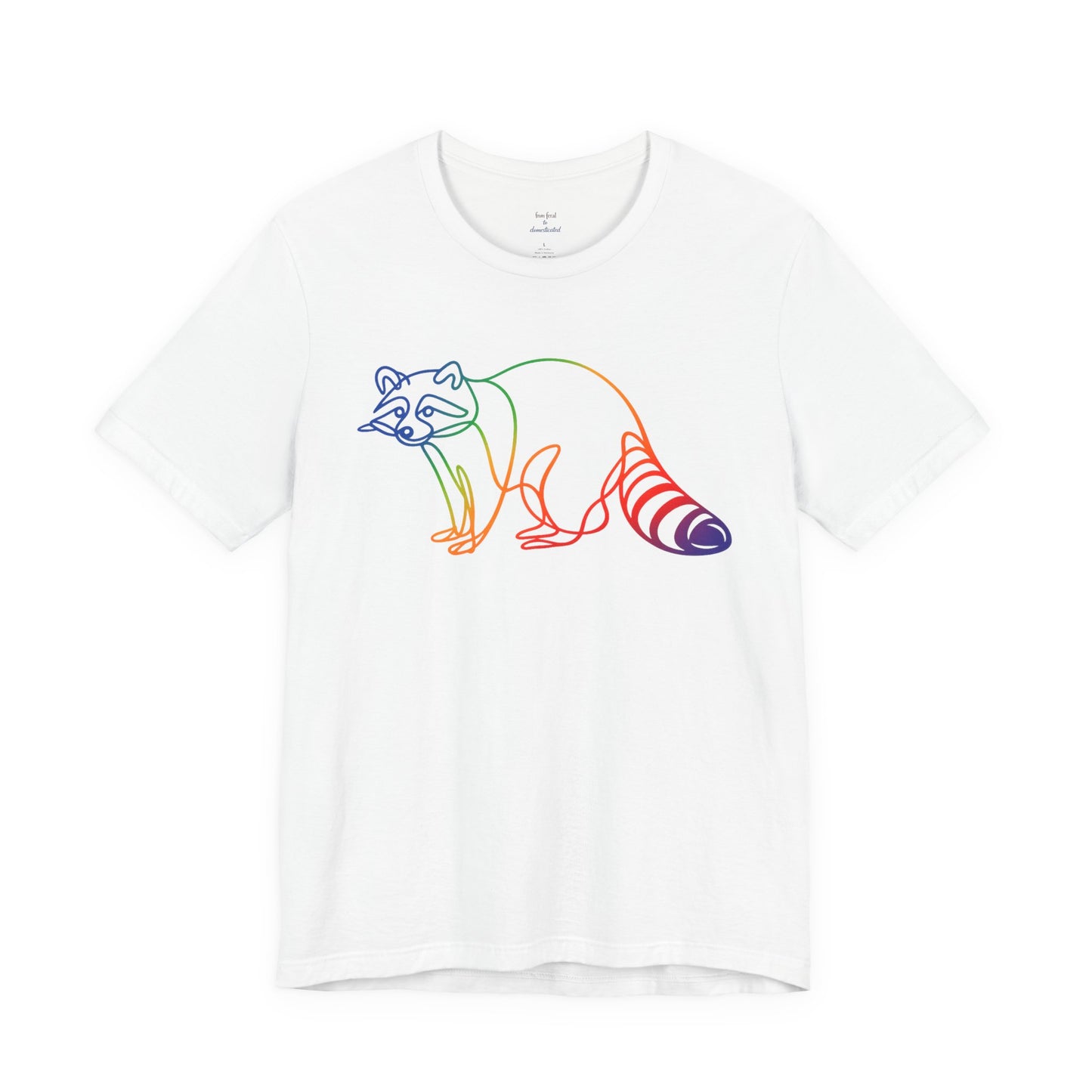 Raccoon Tee — Minimal Line Raccoon Scenic Graphic T-Shirt