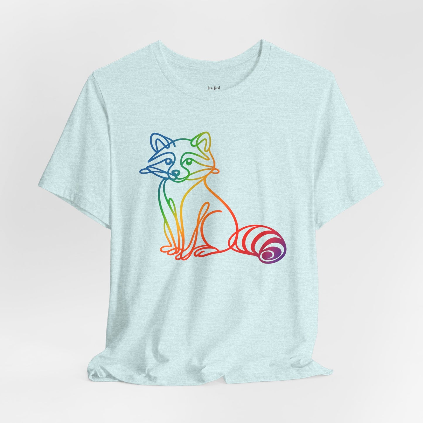Raccoon Tee — Minimal Line Raccoon Scenic Graphic T-Shirt