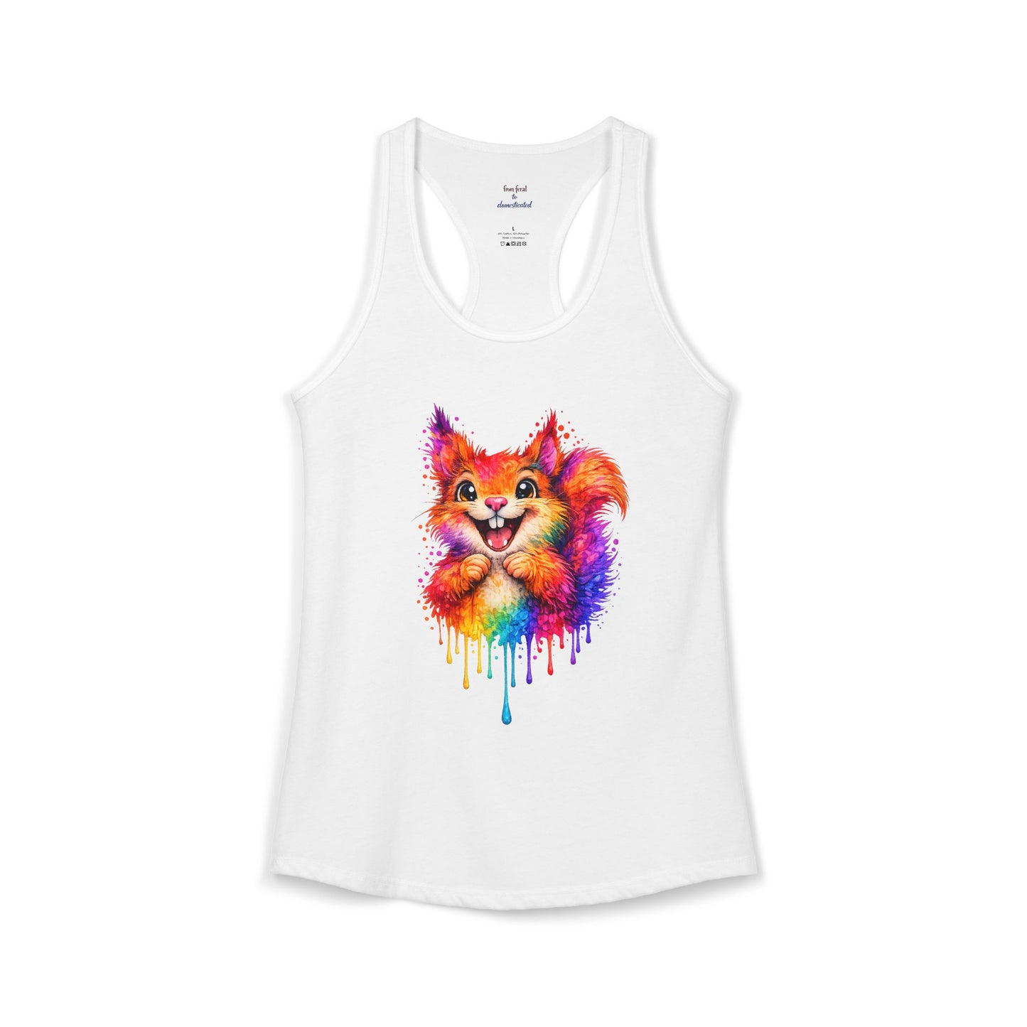 Watercolor Wildlife Squirrel Racerback Tank