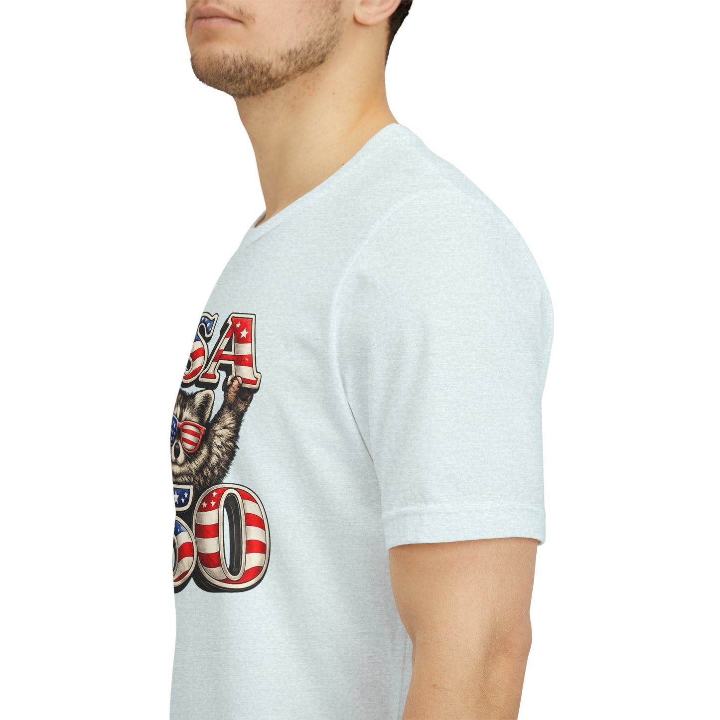 Patriot Raccoon 250th Anniversary T-Shirt — 4th of July Fireworks Flag Tee