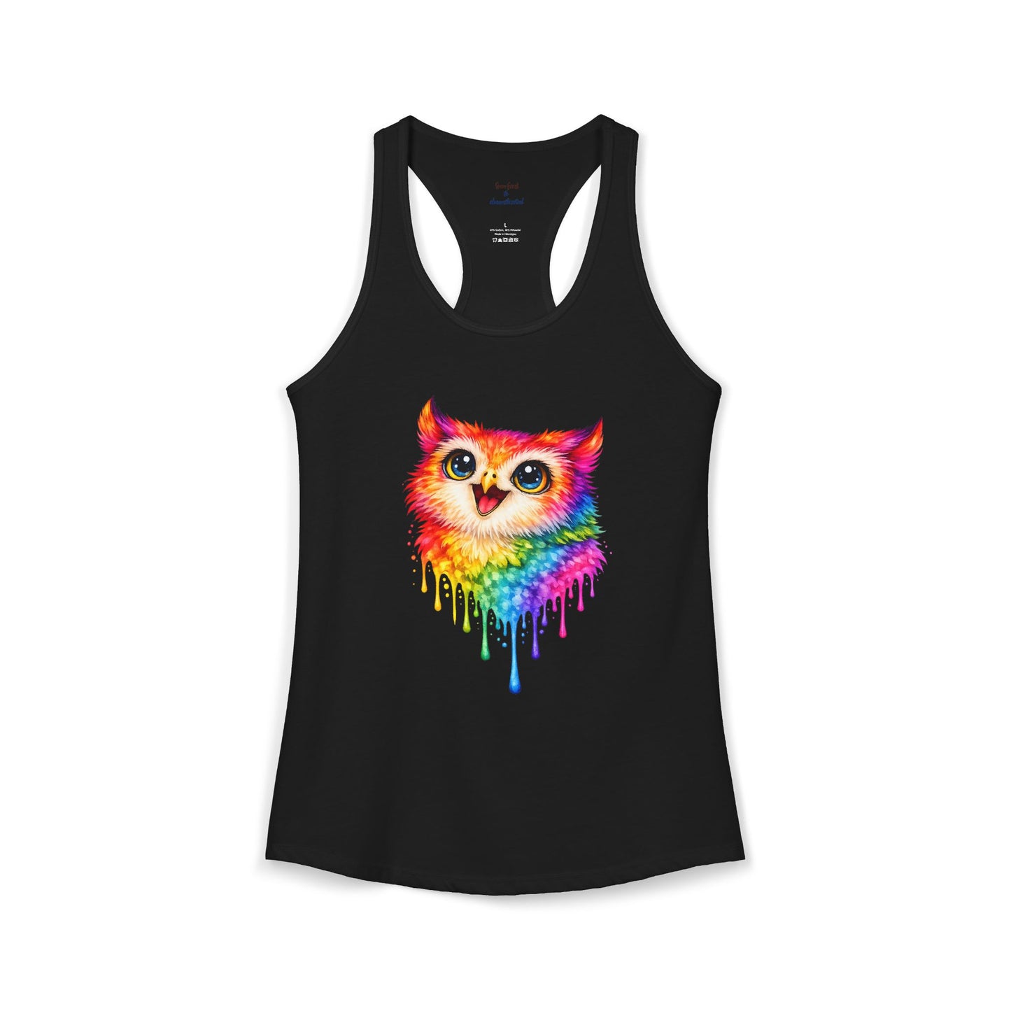 Watercolor Wildlife Owl Racerback Tank