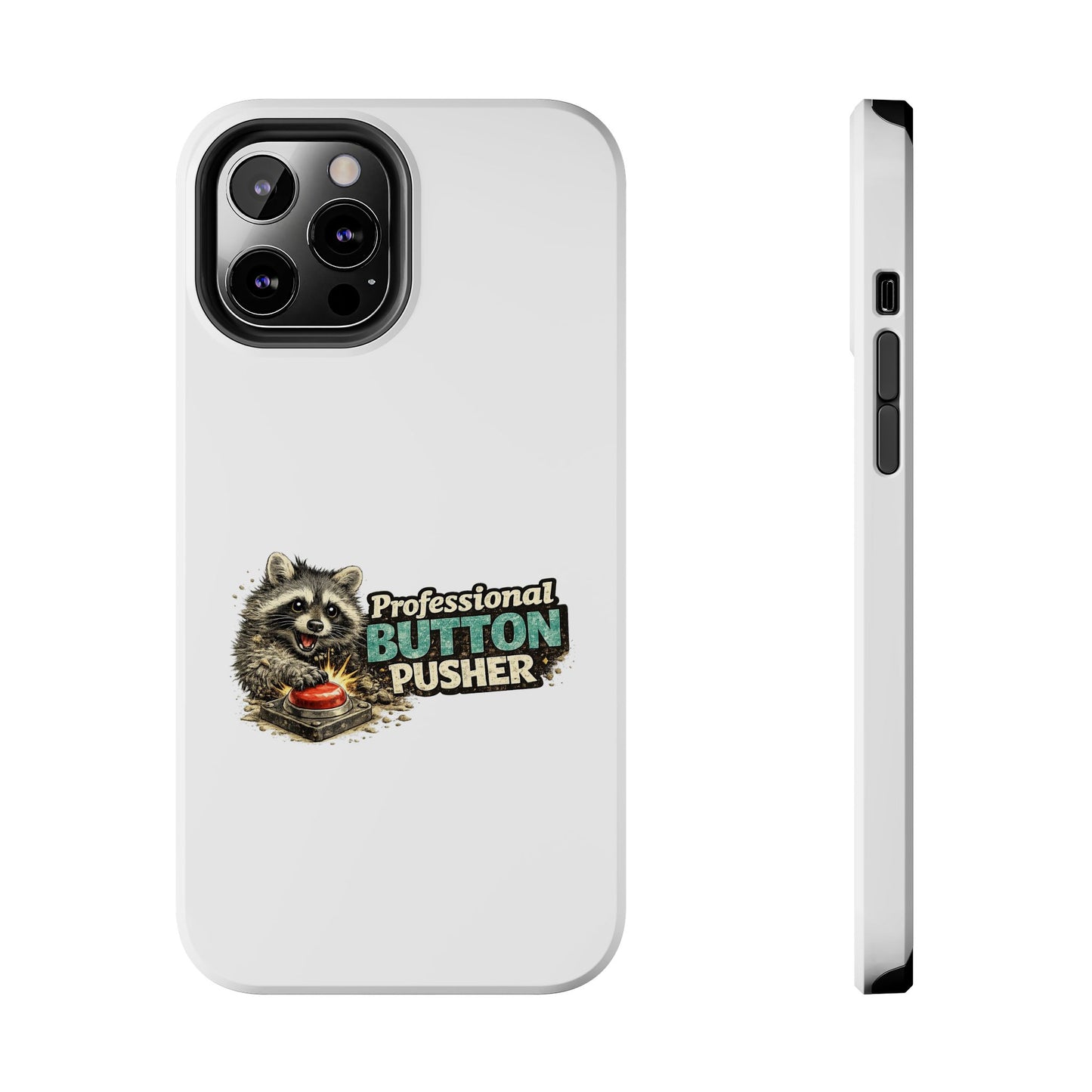 Button Pusher Raccoon Phone Case — Tough & Cute Protective Phone Cover